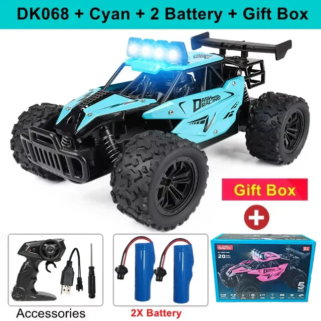 1:16 RC Drift Racing Car - High-Speed Off-Road Alloy Truck with LED Lights, 20KM/H, 2.4G Radio Control for Kids & Adults - Image 12