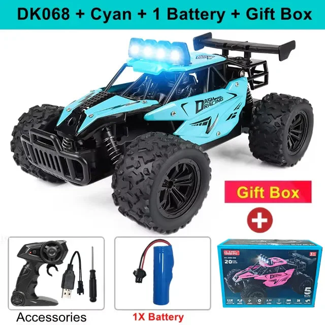 1:16 RC Drift Racing Car - High-Speed Off-Road Alloy Truck with LED Lights, 20KM/H, 2.4G Radio Control for Kids & Adults - Image 19