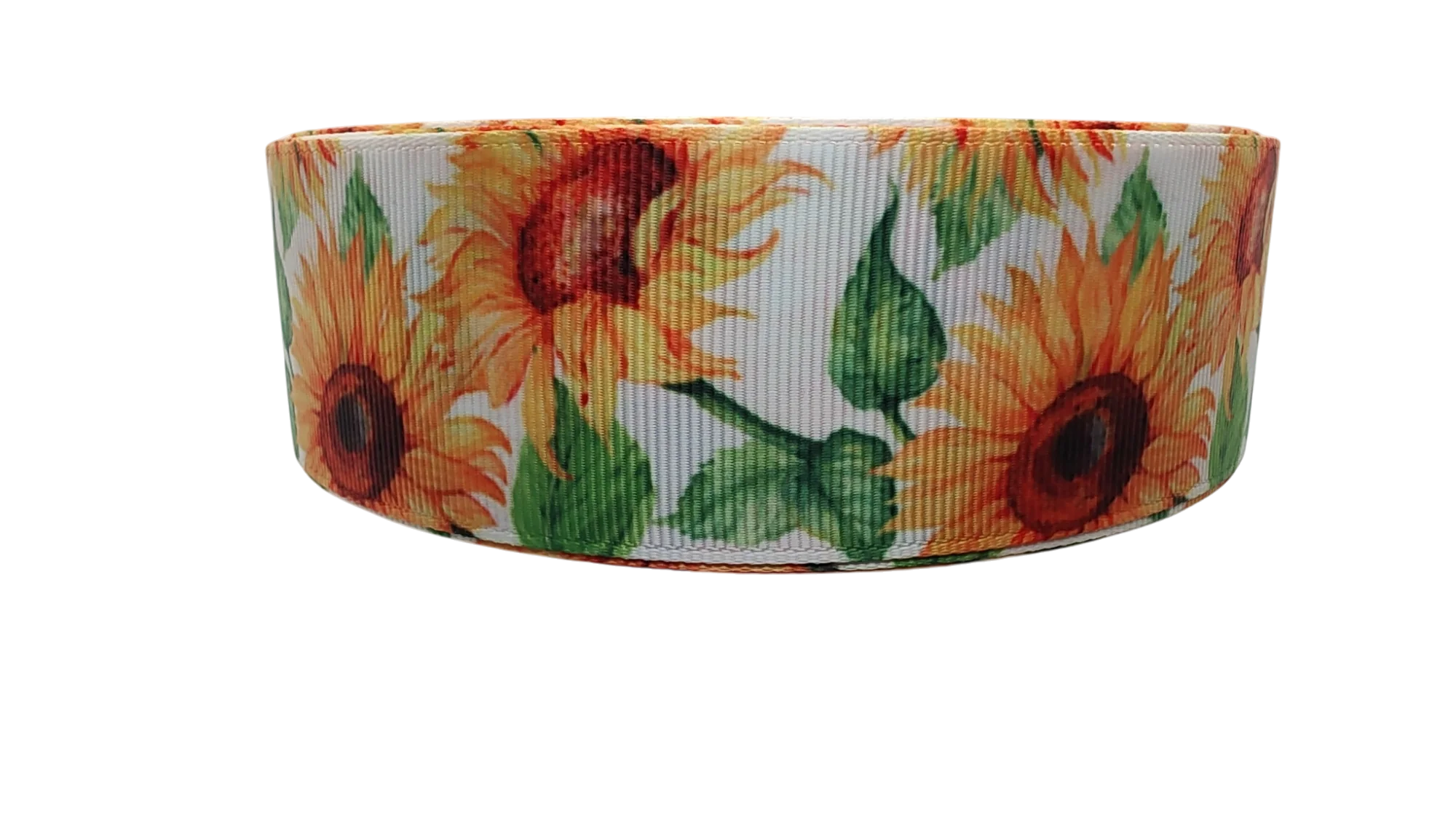 1.5" Wide Sunflowers Nylon Dog Collar