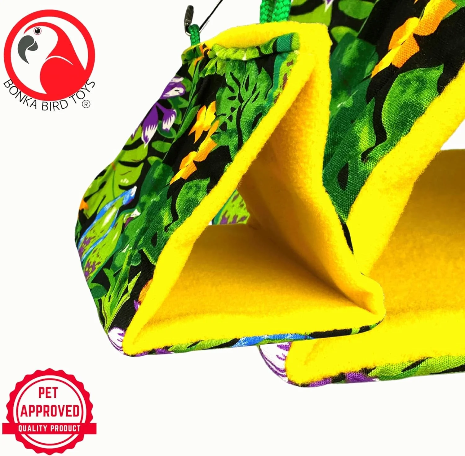 1689 Small Bonka Happy Hut Fabric Soft Colorful Parrotlet Budgie Cockatiel Parakeet - Image 6