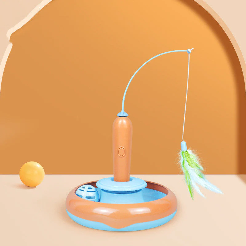 2 In 1 Turntable Feather Cat Toy - Image 3