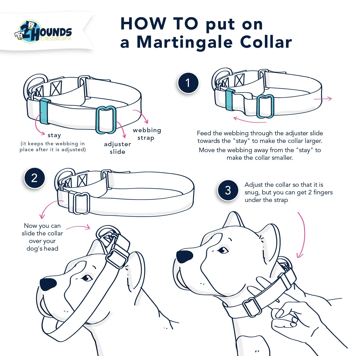 5/8″ and 1″ Black Nylon Dog Collars - Image 5