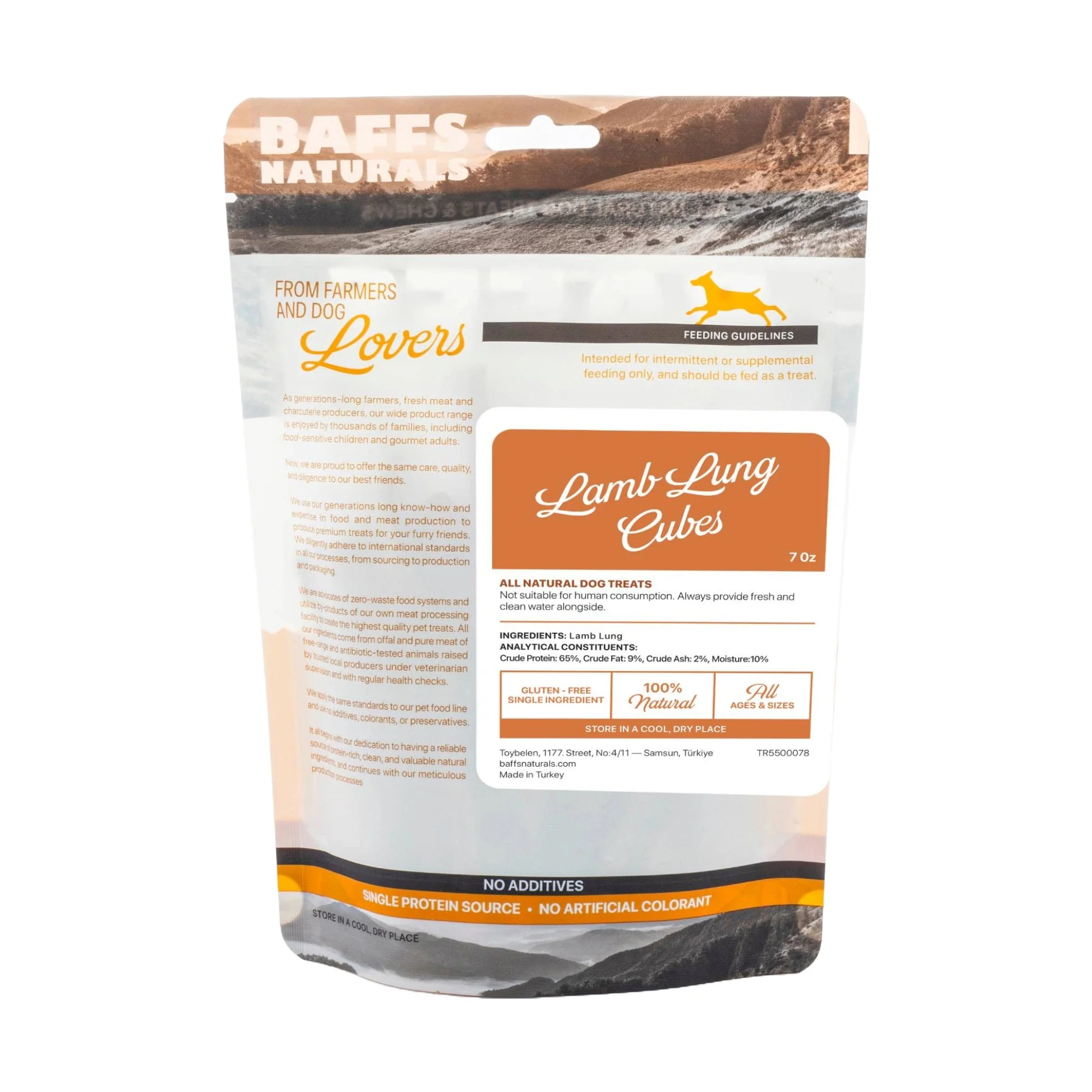 BAFFS NATURALS All-Natural Premium Lamb Lung Cubes – (7oz Bag) - Image 5