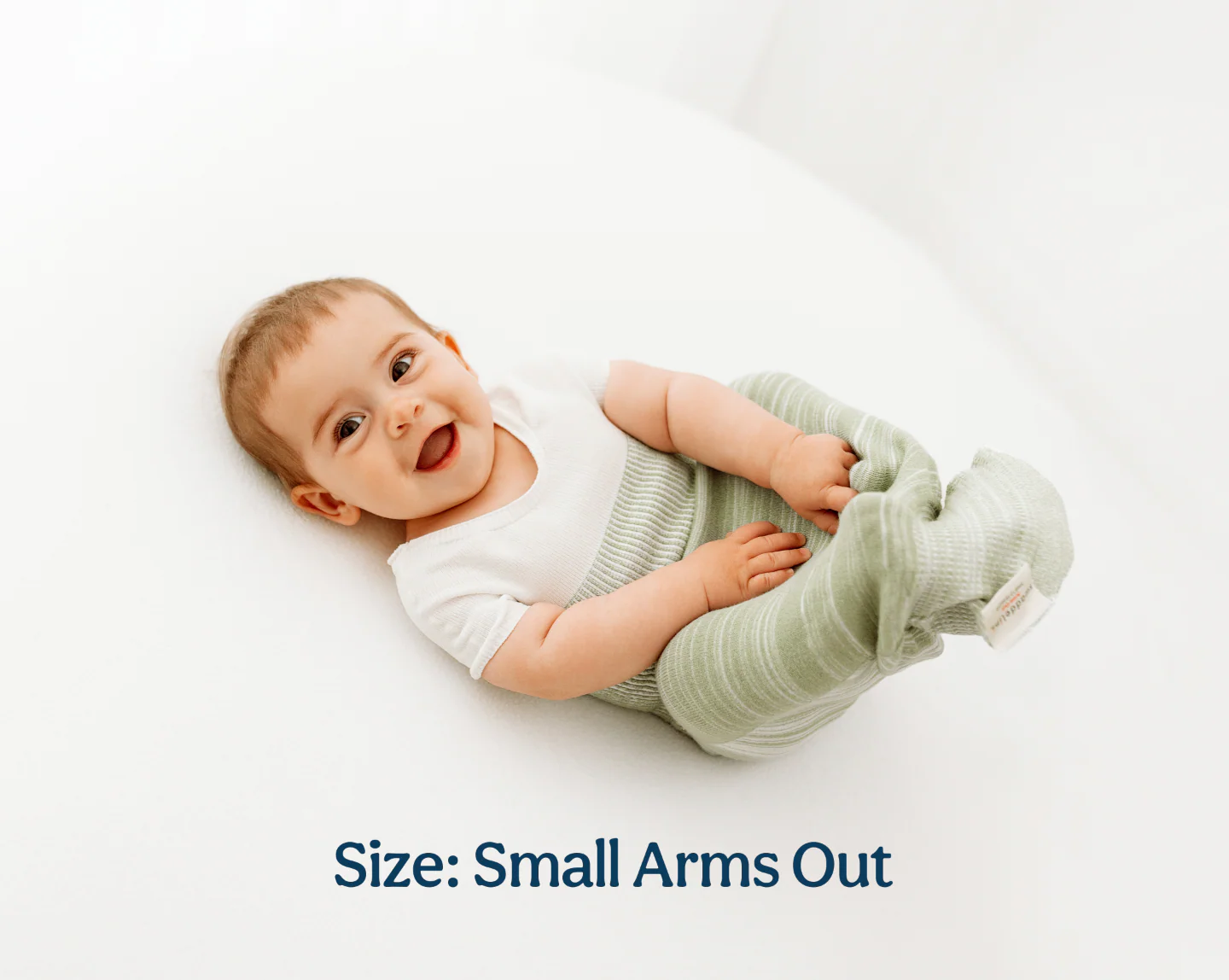Bamboo Blend Mint Arms Out™ Short Sleeve Sleep Sack - Image 3