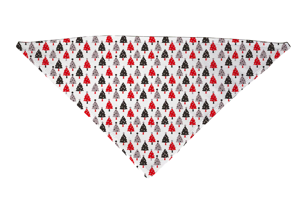 Black and Red Christmas Trees Dog Bandana
