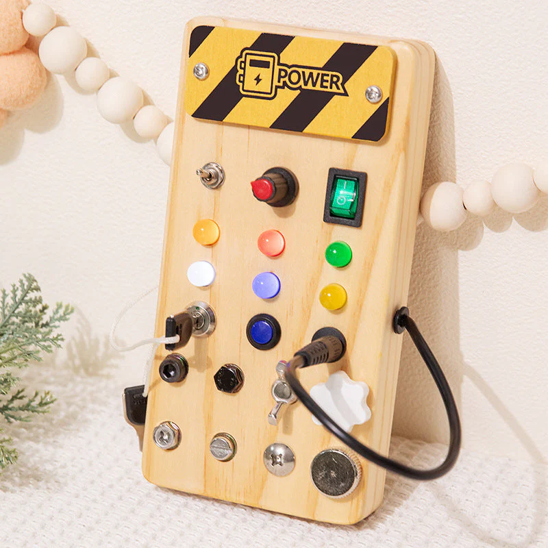 Children's Wooden LED Busy Board Creative Toys
