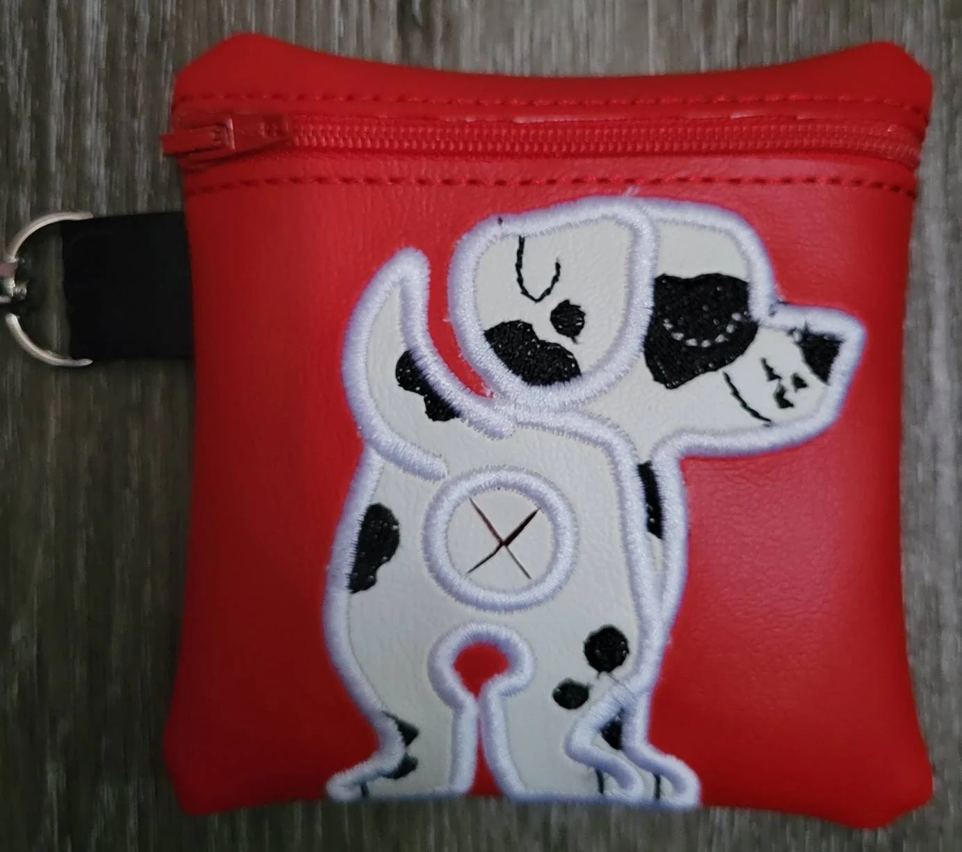 Dalmatian Poop Bag Pouch - gift for dog lover - Zippered poop bag holder- Gift for Dog Walker - veterinarian - dog groomer