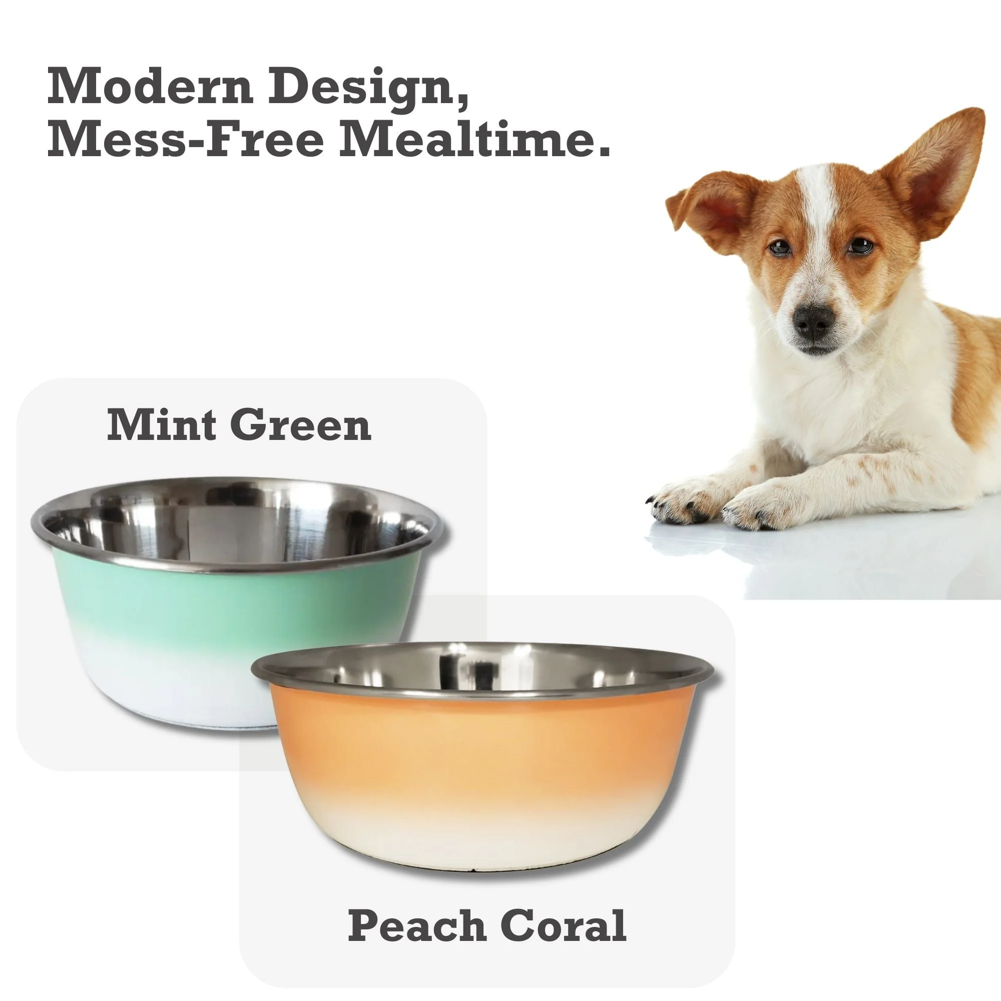 Deep Dog Bowl – Stainless Steel Bowl, Ideal for Small, Medium & Large Dogs – Mint Green - Image 8