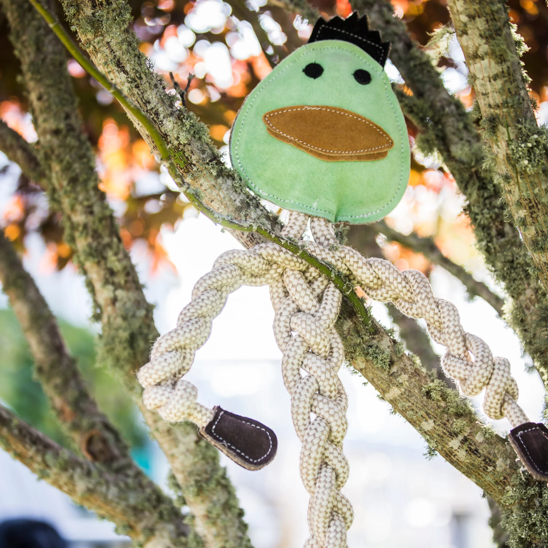 Dilly Duck Natural Rope Knottie® Dog Toy, Large (9mm diameter) - Image 2