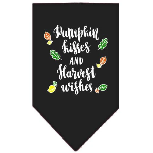 Dog Bandana Screen Printed, "Pumpkin Kisses & Harvest Wishes" - Image 4