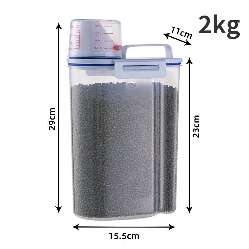 Dog & Cat Food Storage Container – 1.5kg/2kg with Measuring Cup - Image 8