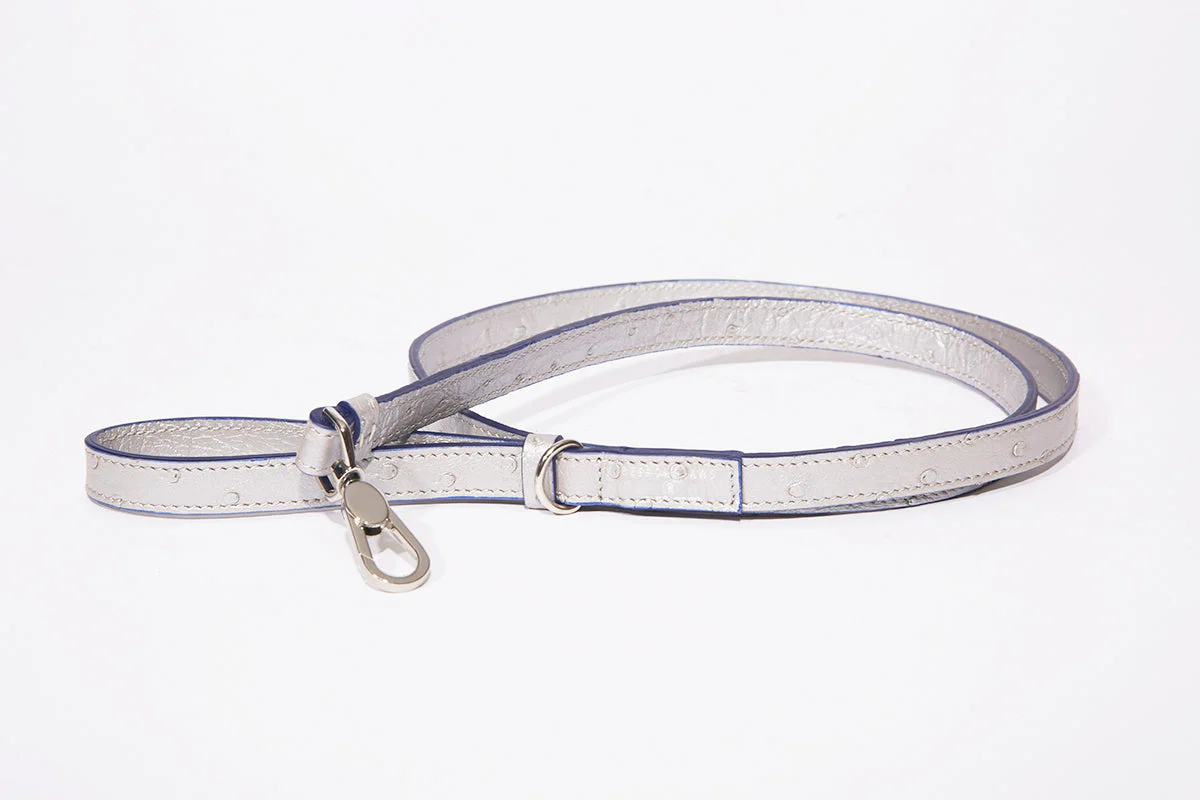 Dog Leash-Small, Metallic Ostrich