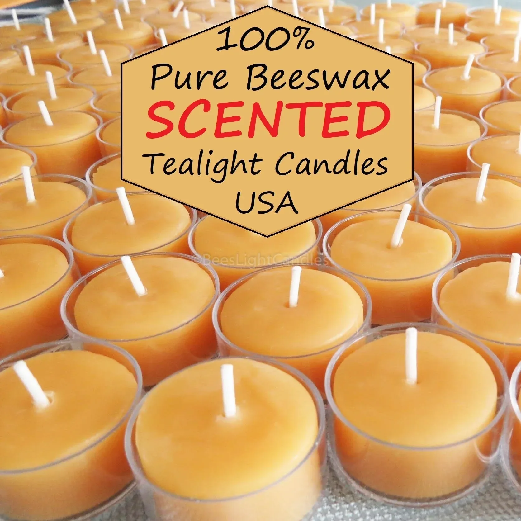 Dreamcatcher Scented Beeswax Tealight Candles - Image 2