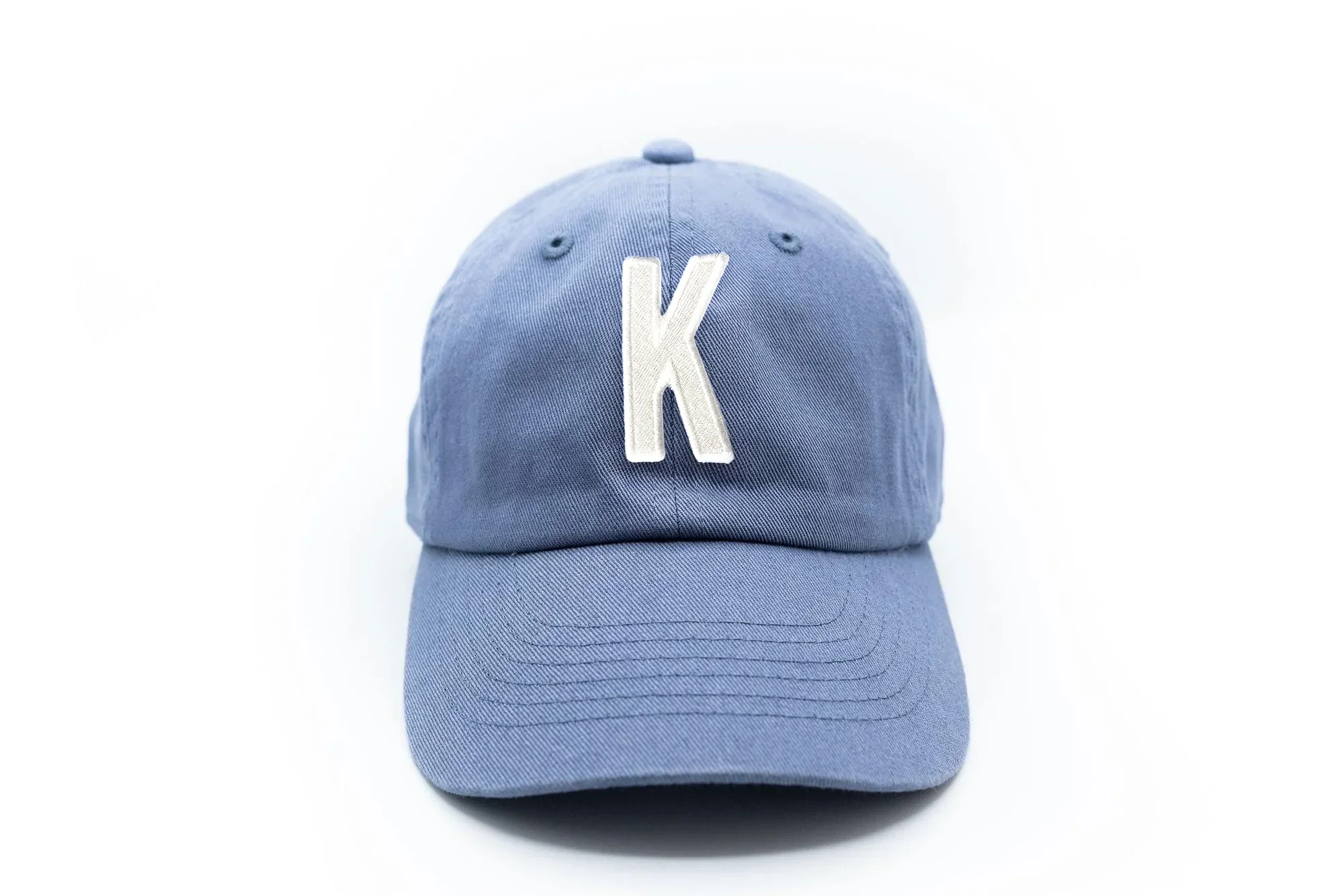 Dusty Blue Letter Baseball Hat - Image 25
