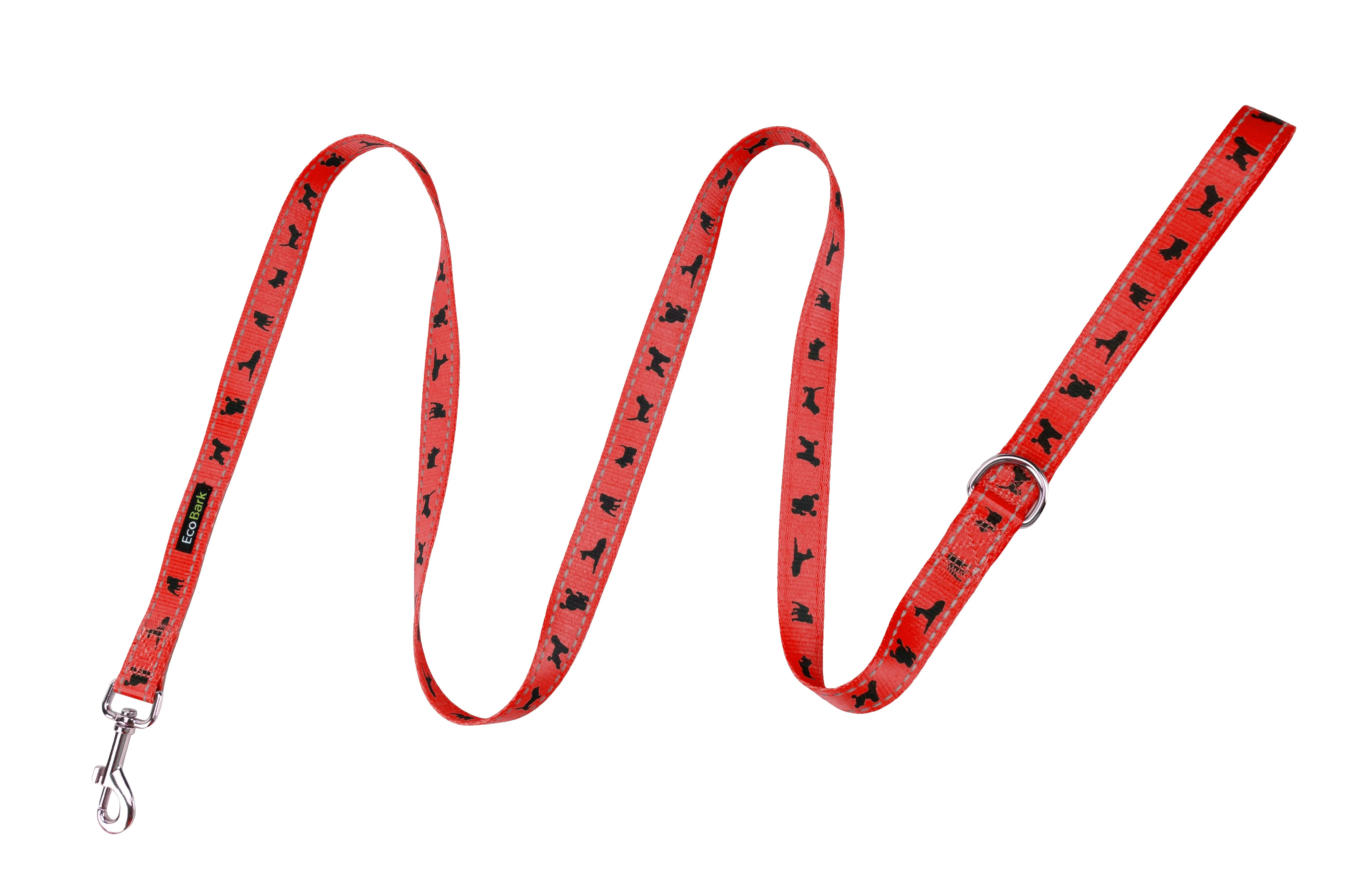 EcoBark Cherry Red Dog Leash- Padded Comfort Grip Leash with Dog Pattern - 4 ft, 5 ft, and 6 ft Leash for Small and Medium Dogs - Image 6