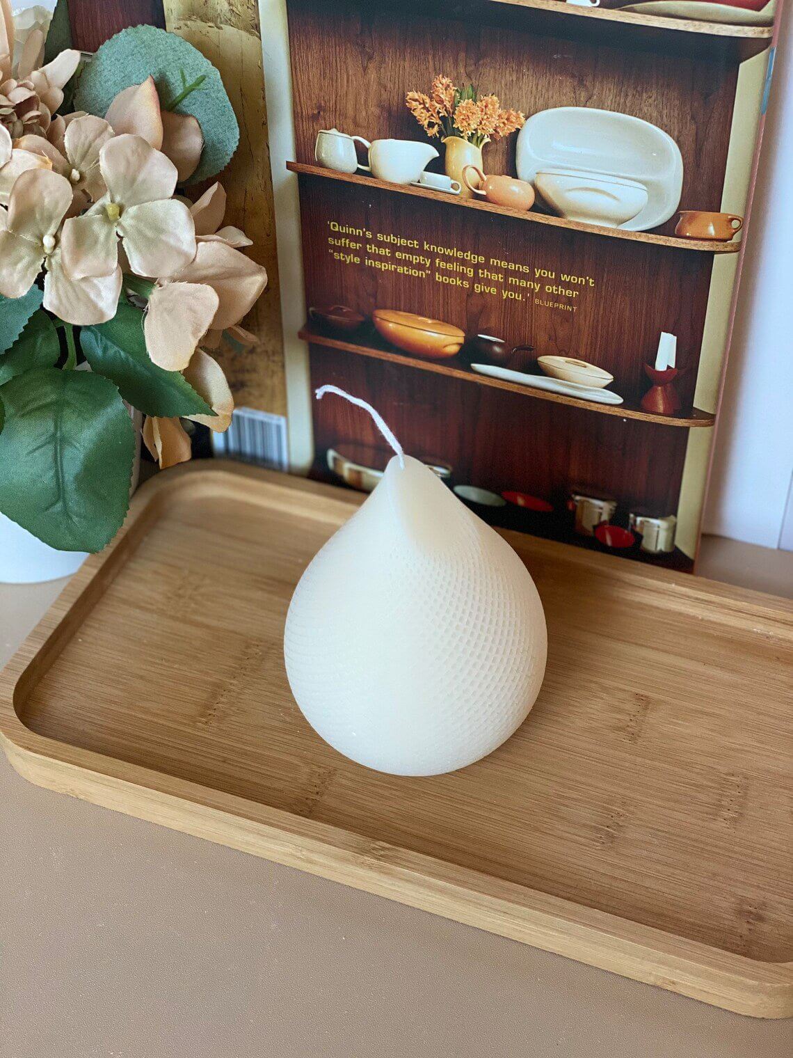 Elegant Teardrop Candle - Handmade Unique Home Decor Accent - Image 2