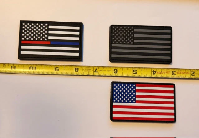 EMS / Blue Line American Flag Patch - Heavy Duty PVC/Rubber - Image 6