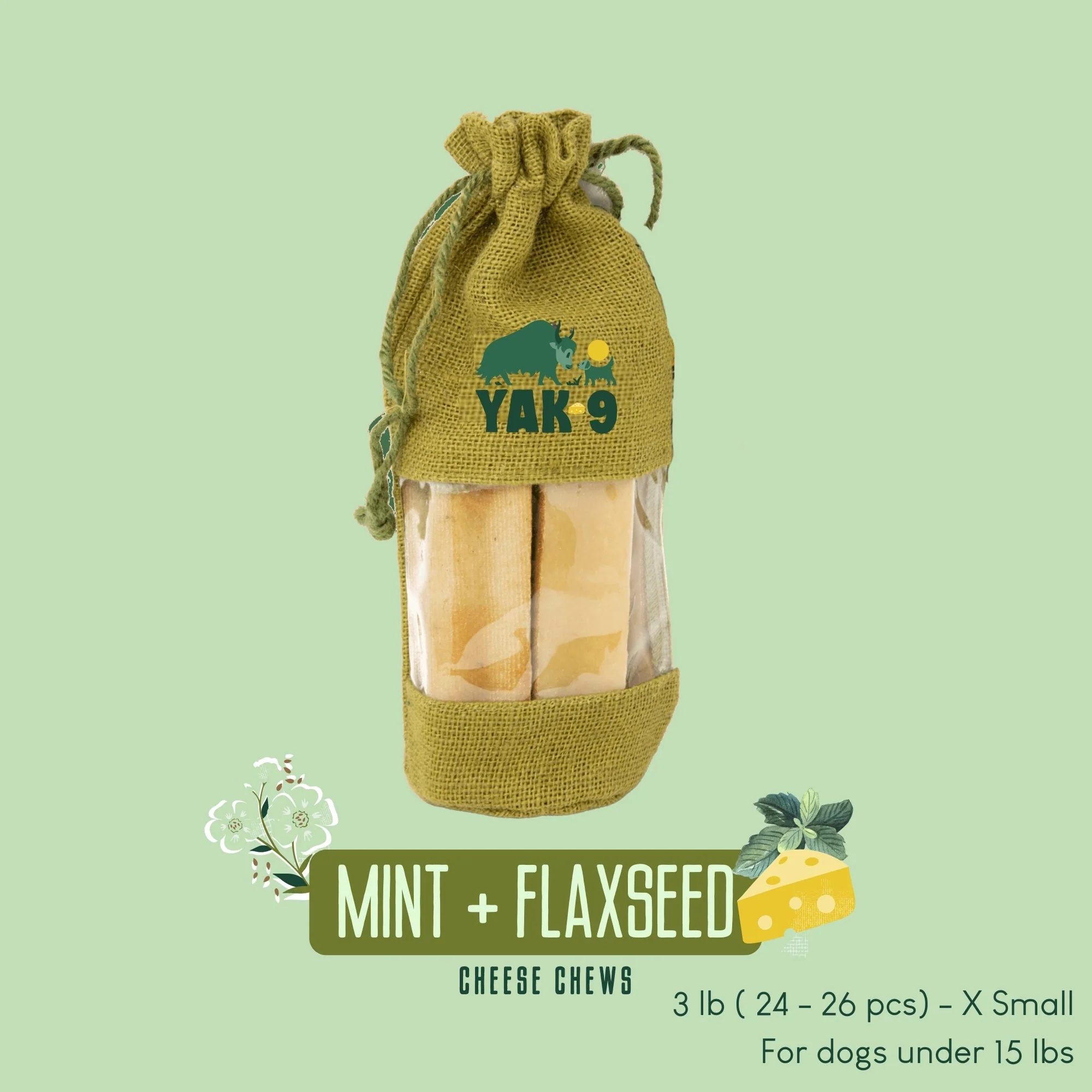 Flaxseed & Mint Cheese Chews for Dogs - Image 7