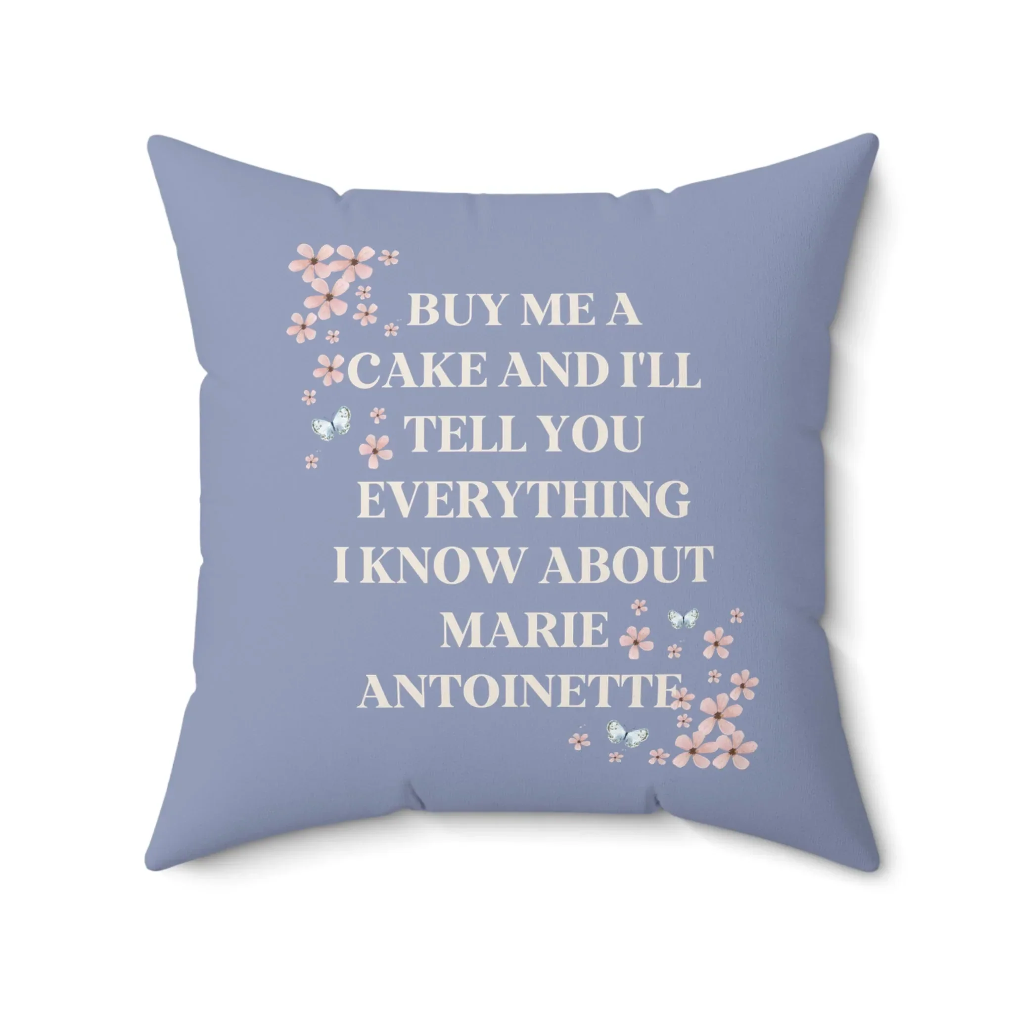 Floral History Pillow: Marie Antoinette