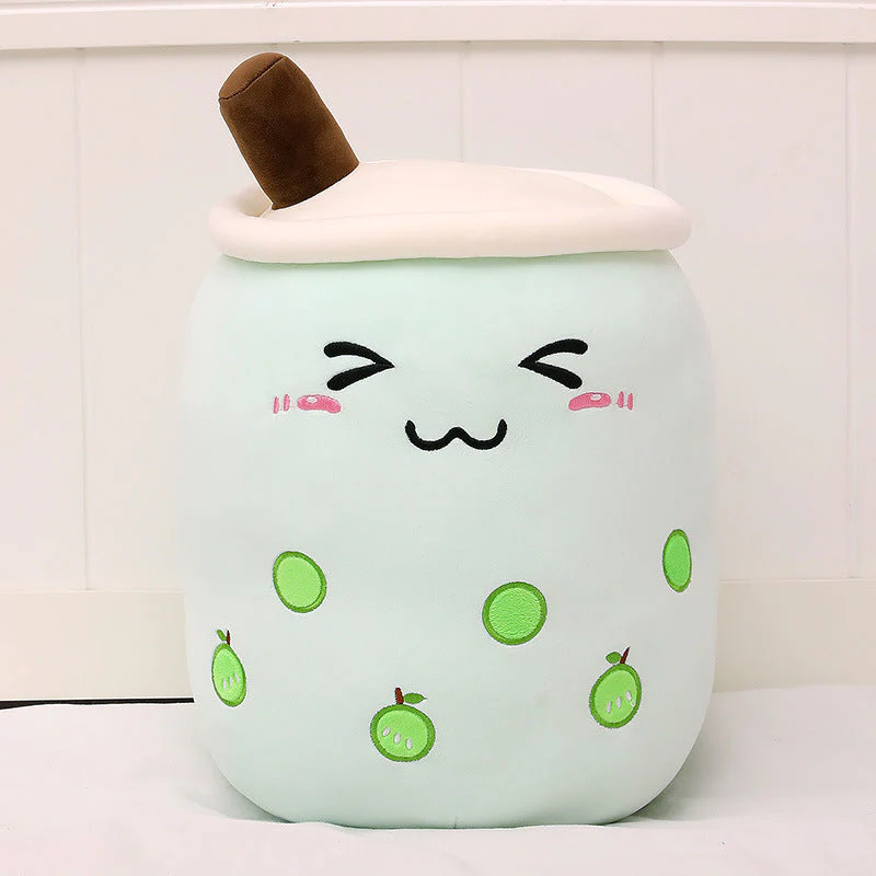Fruit Milky Tea Cup Pillow Plush Toy Leather Phone Case - Image 14
