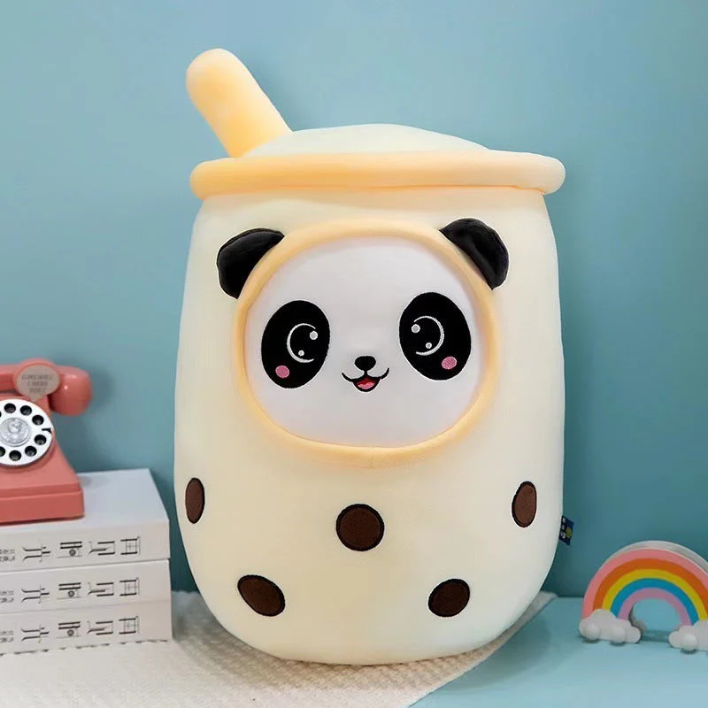 Fruit Milky Tea Cup Pillow Plush Toy Leather Phone Case - Image 27