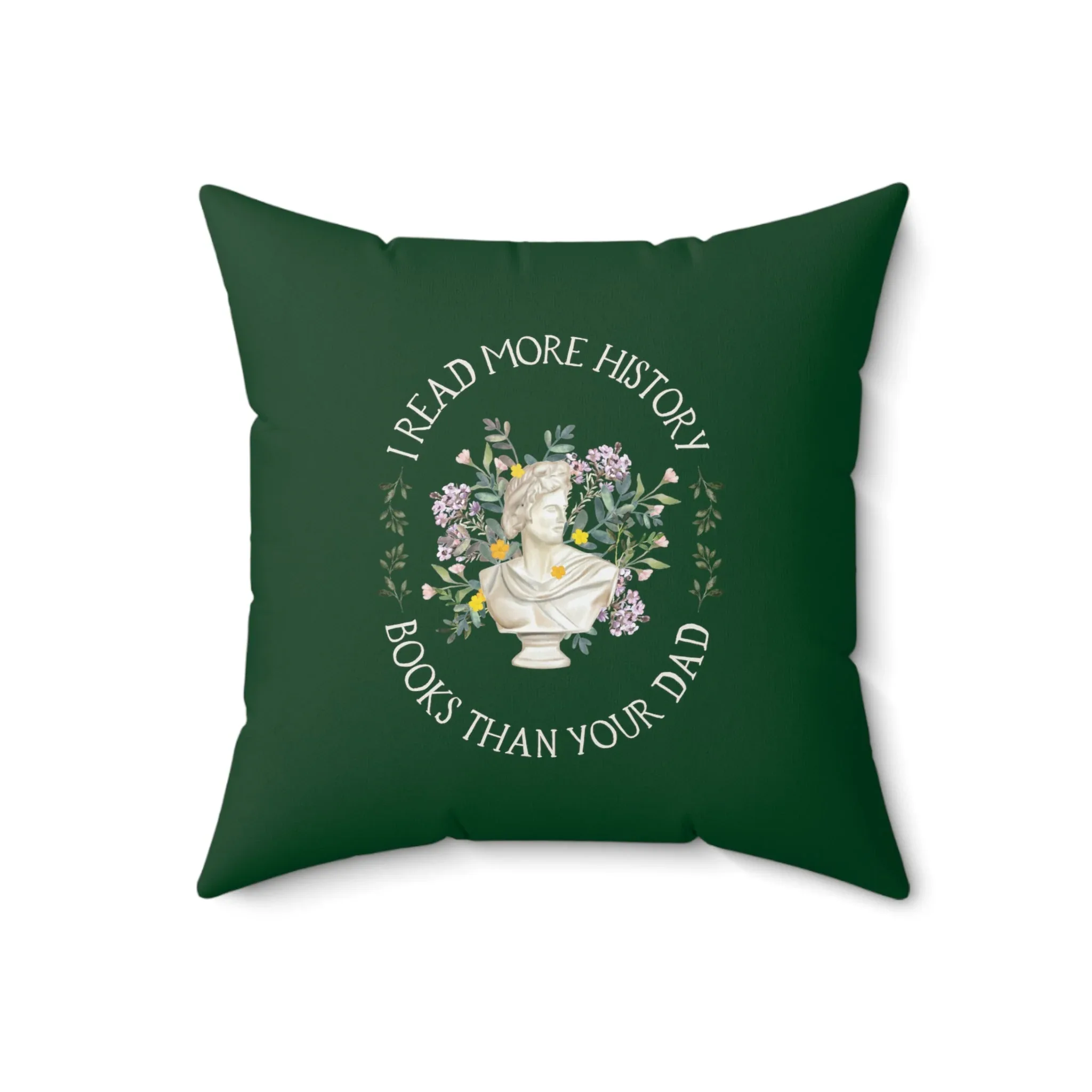 Funny History Pillow for History Teacher: I Read More History Books Than Your Dad