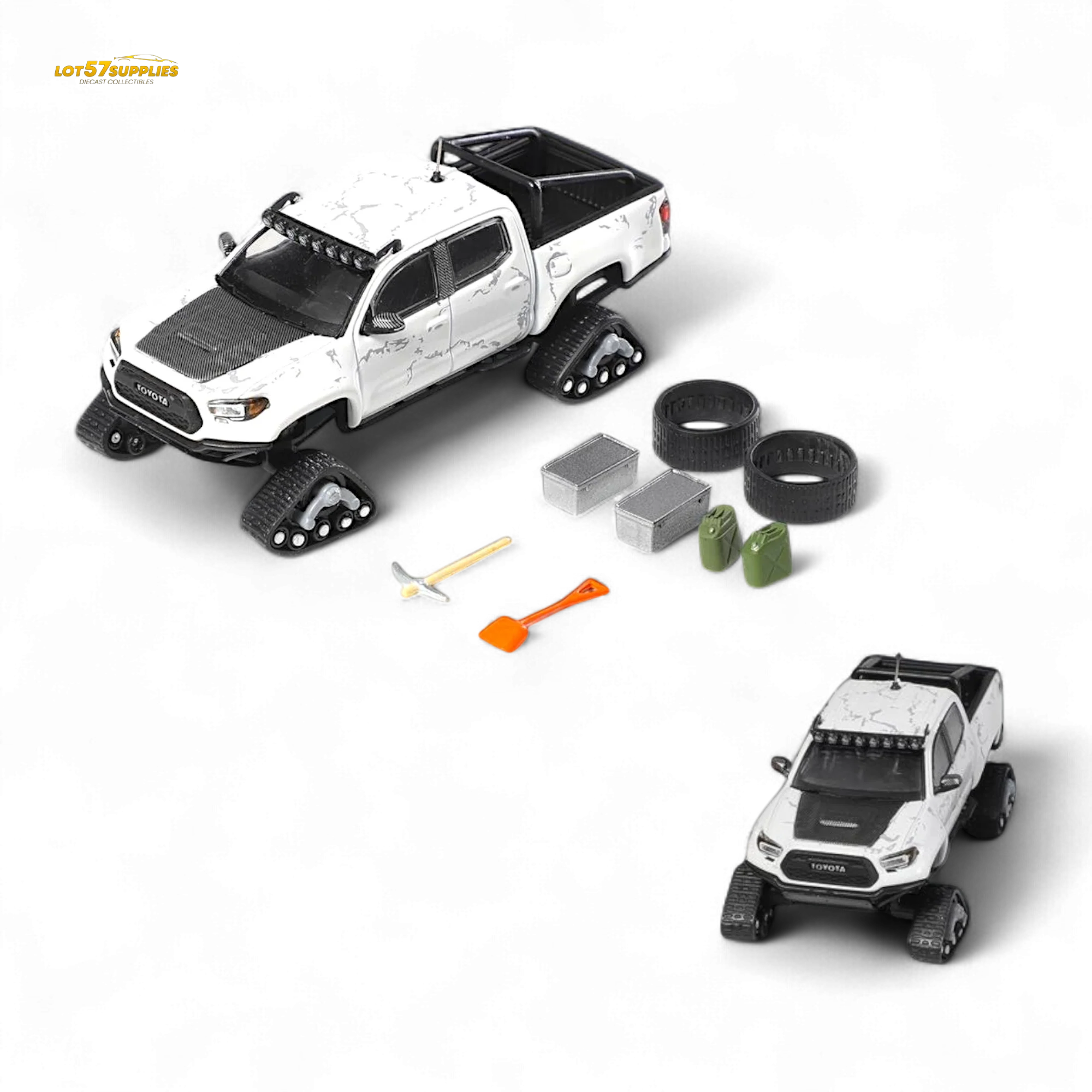 GCD Toyota Tacoma Snow Version White 1:64