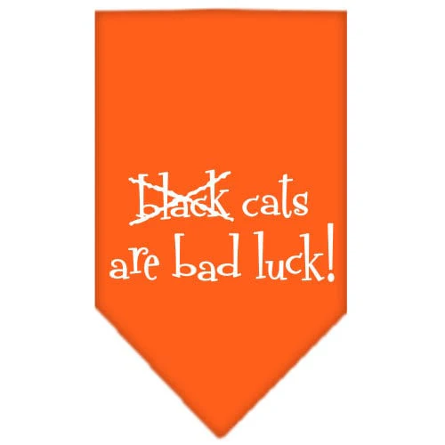 Halloween Pet and Dog Bandana Screen Printed, "Black Cats are Bad Luck" - Image 4