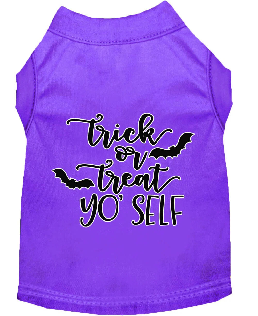 Halloween Pet Dog & Cat Shirt Screen Printed, "Trick Or Treat Yo' Self" - Image 8
