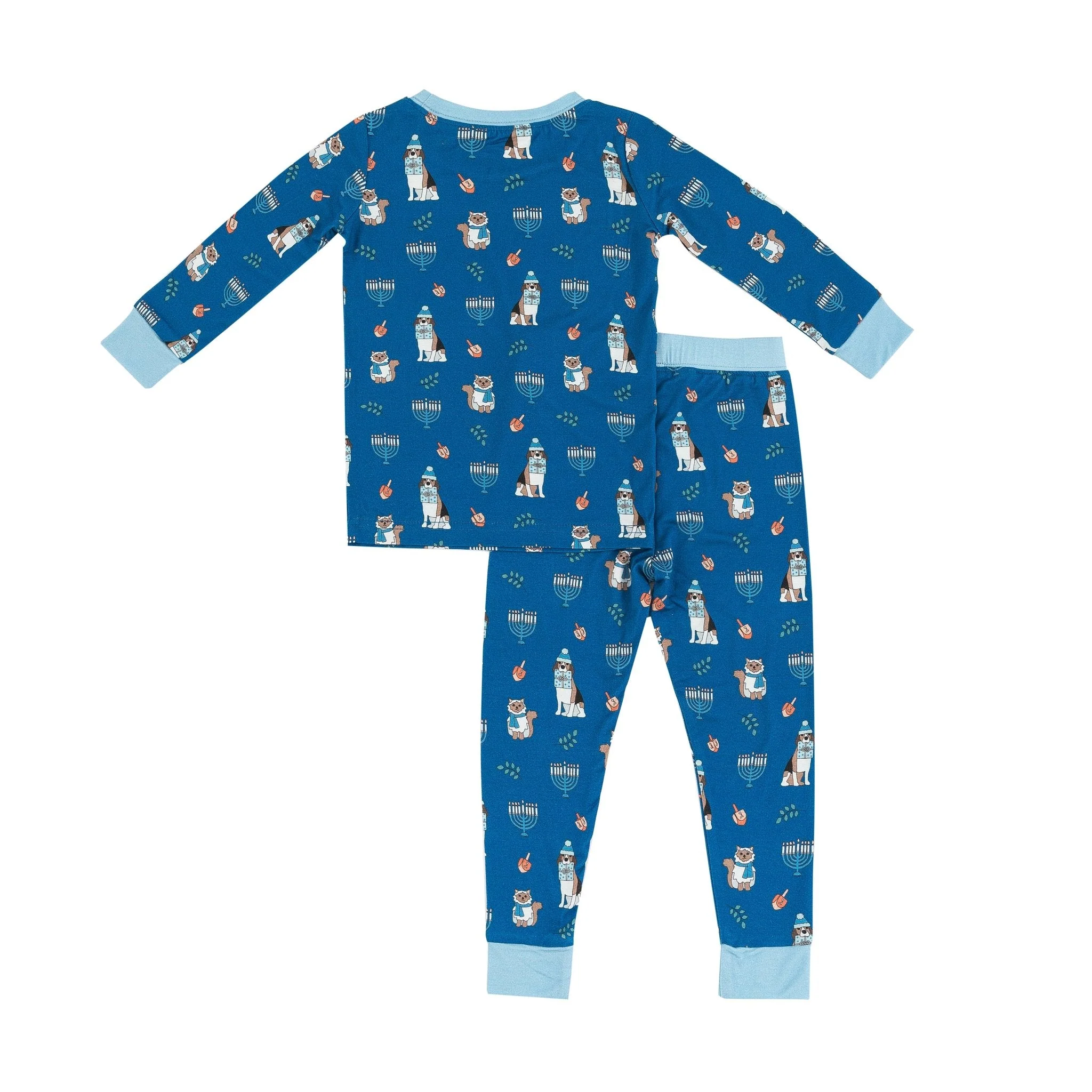 Hanukkah Pets (Long Sleeve PJ) - Blue - Image 4