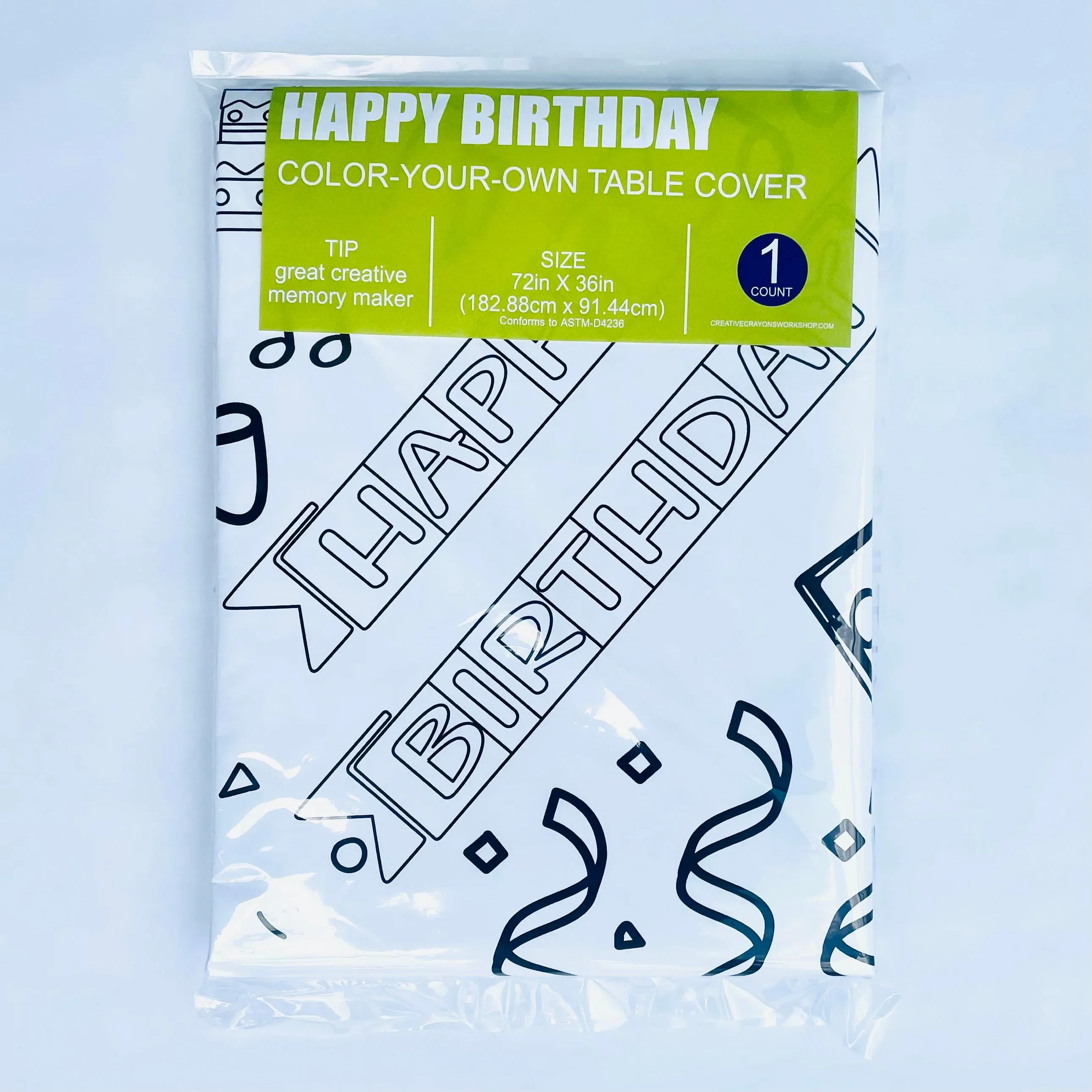 Happy Birthday Coloring Tablecloth - Image 8