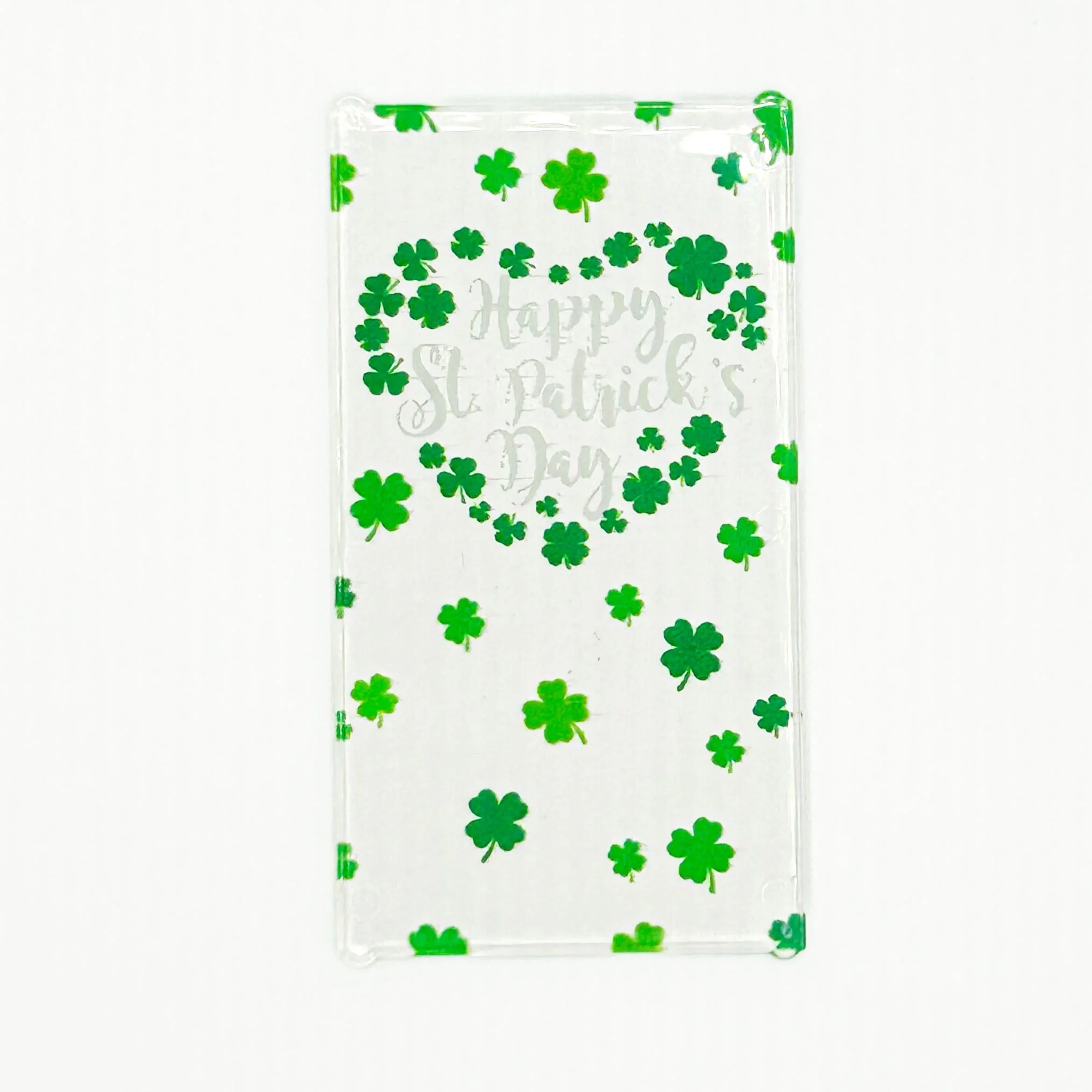 Heart St. Patrick's Day 4x6 Glass Window - B3 Customs