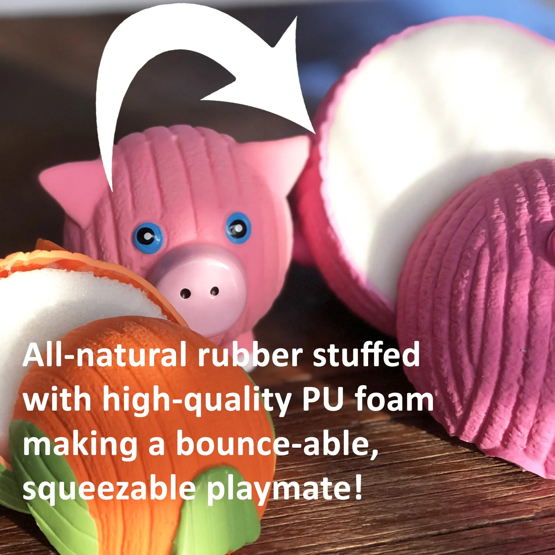 Huggle-Fusion® Dude Turtle Plush & Latex Dog Toy - Image 6