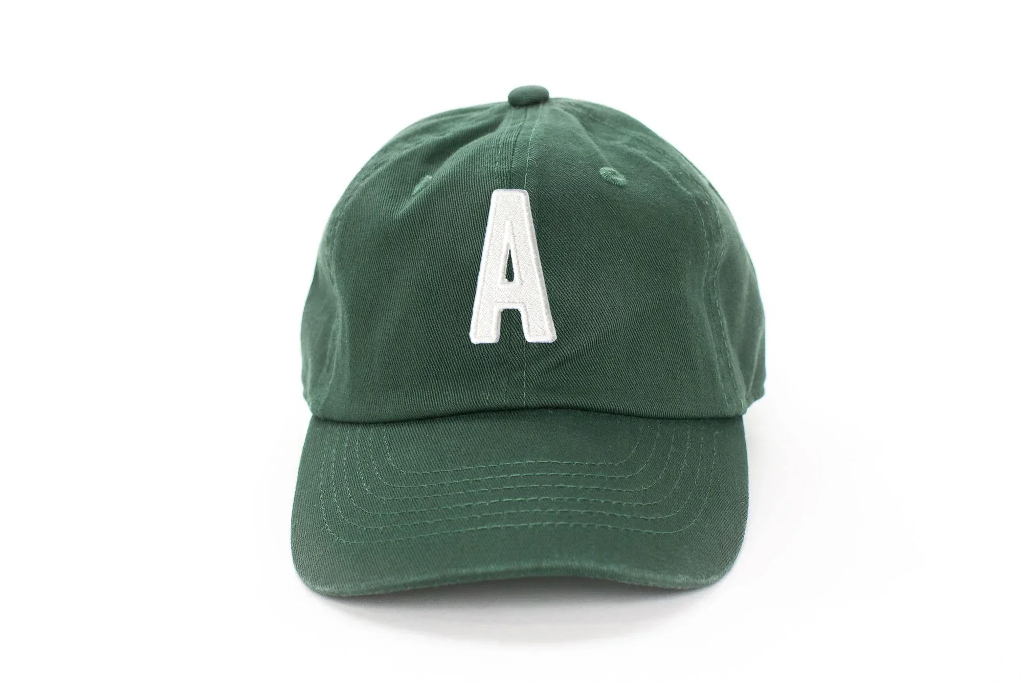 Hunter Green Letter Baseball Hat - Image 10