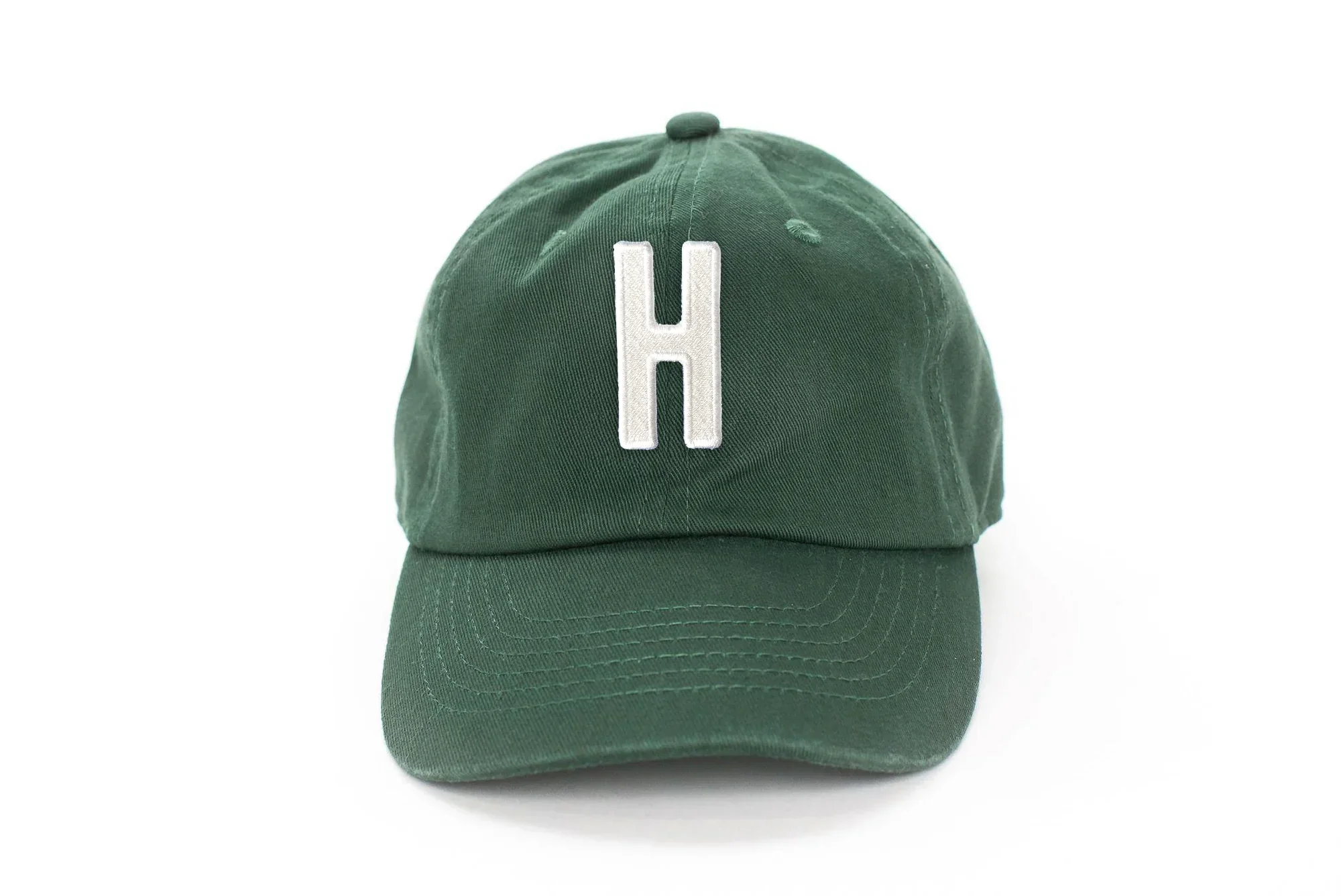 Hunter Green Letter Baseball Hat - Image 17
