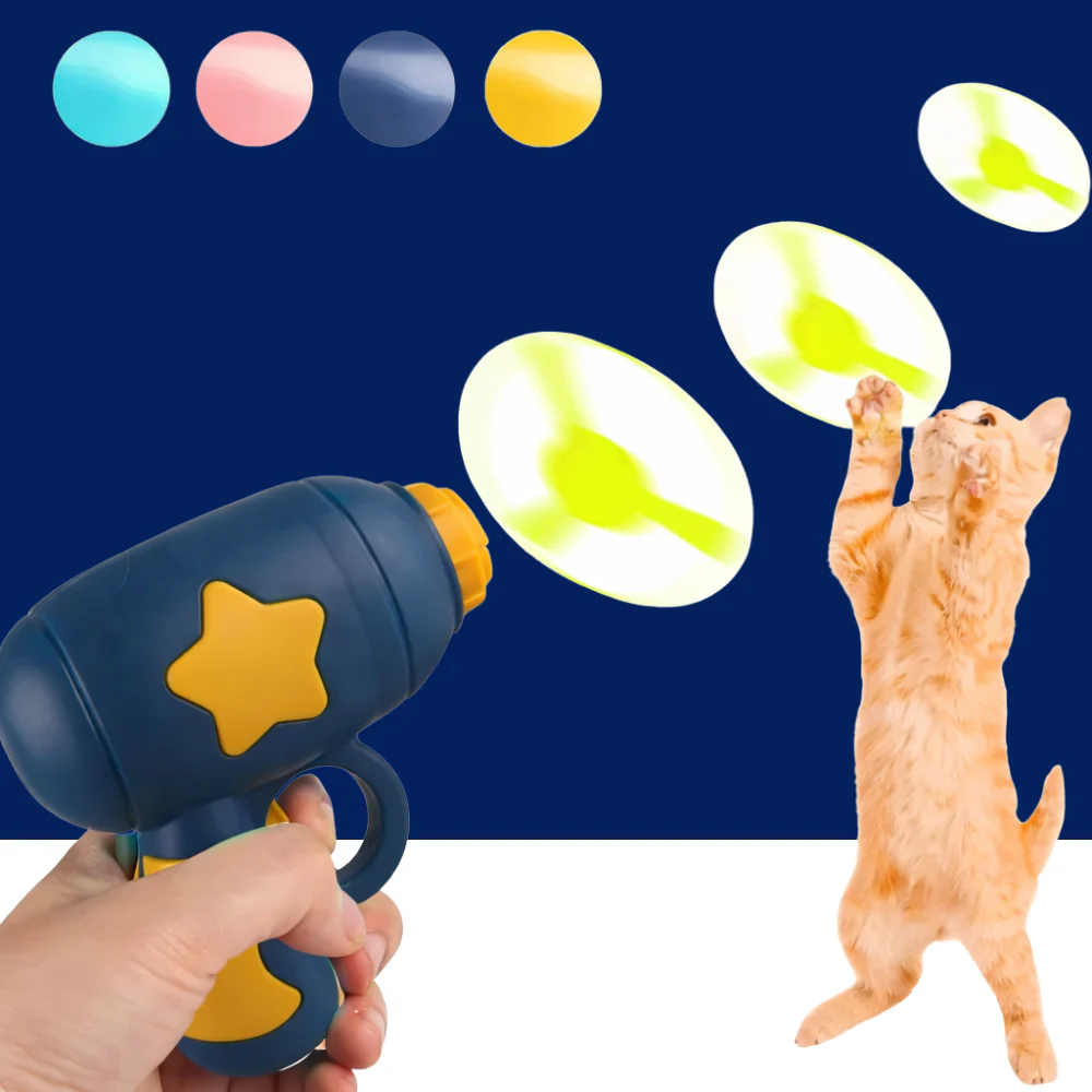 Interactive Cat Toy – Flying Disc Shooting Gun