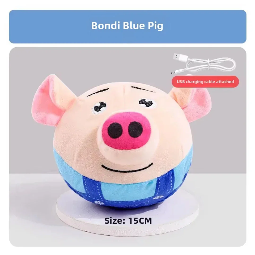 Interactive Electric Plush Jumping Ball - USB Rechargeable Dog Training Toy with Music - Image 8