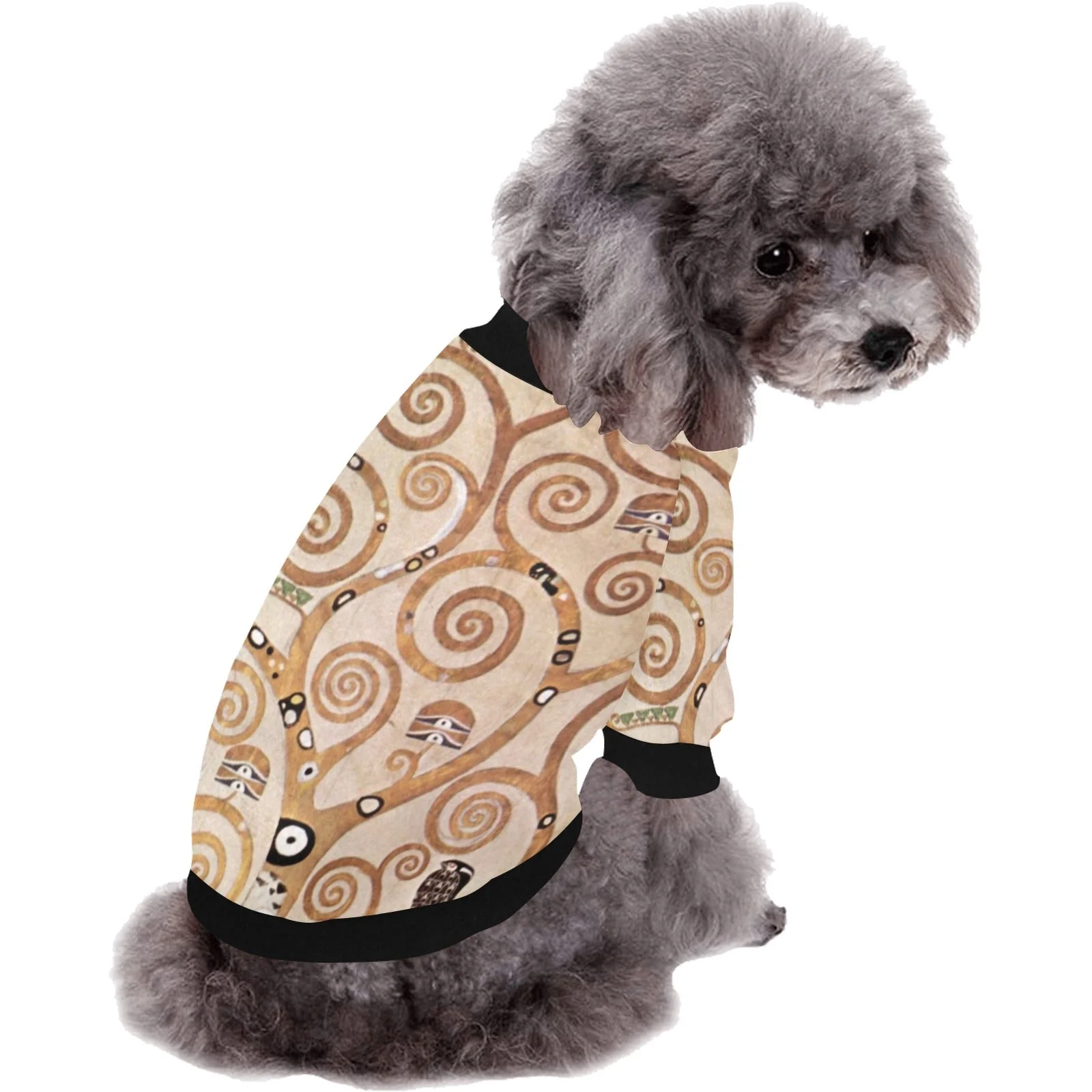 Klimt Tree of Life, Stoclet Frieze Round Neck Shirt - Image 2
