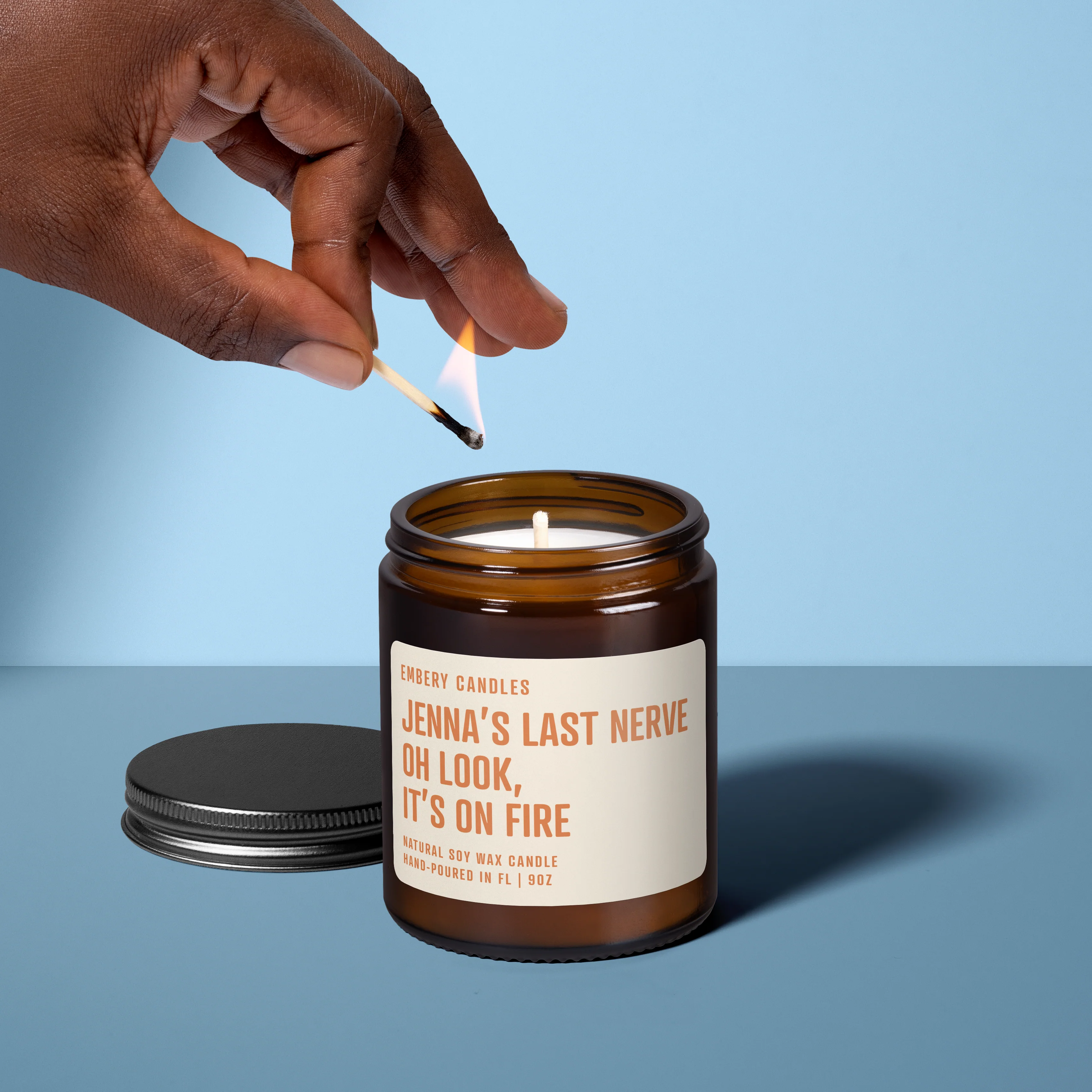 Last Nerve On Fire | Soy Wax Scented Candle | Customizable - Image 2