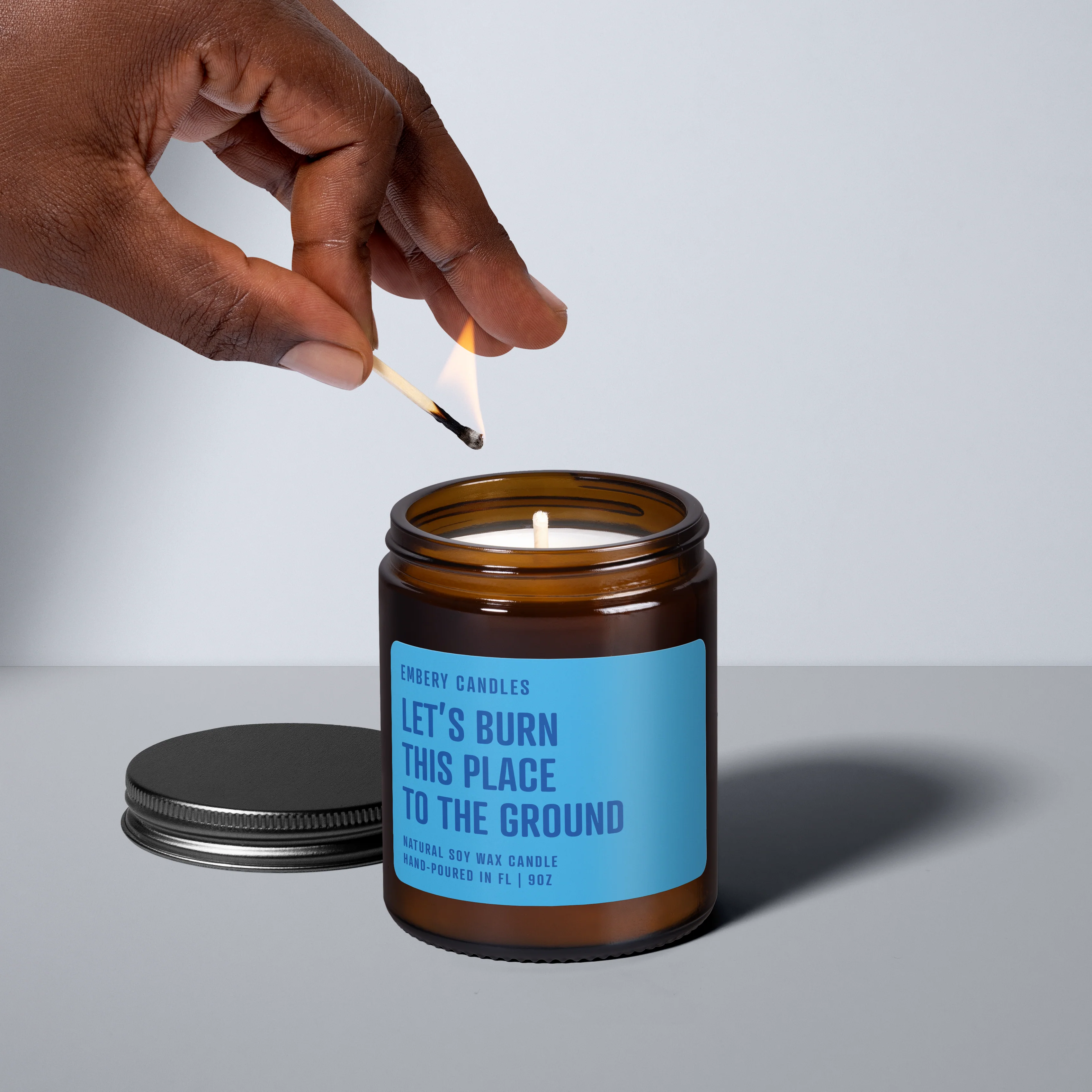 Let's Burn This Place To The Ground | Soy Wax Scented Candle - Image 2