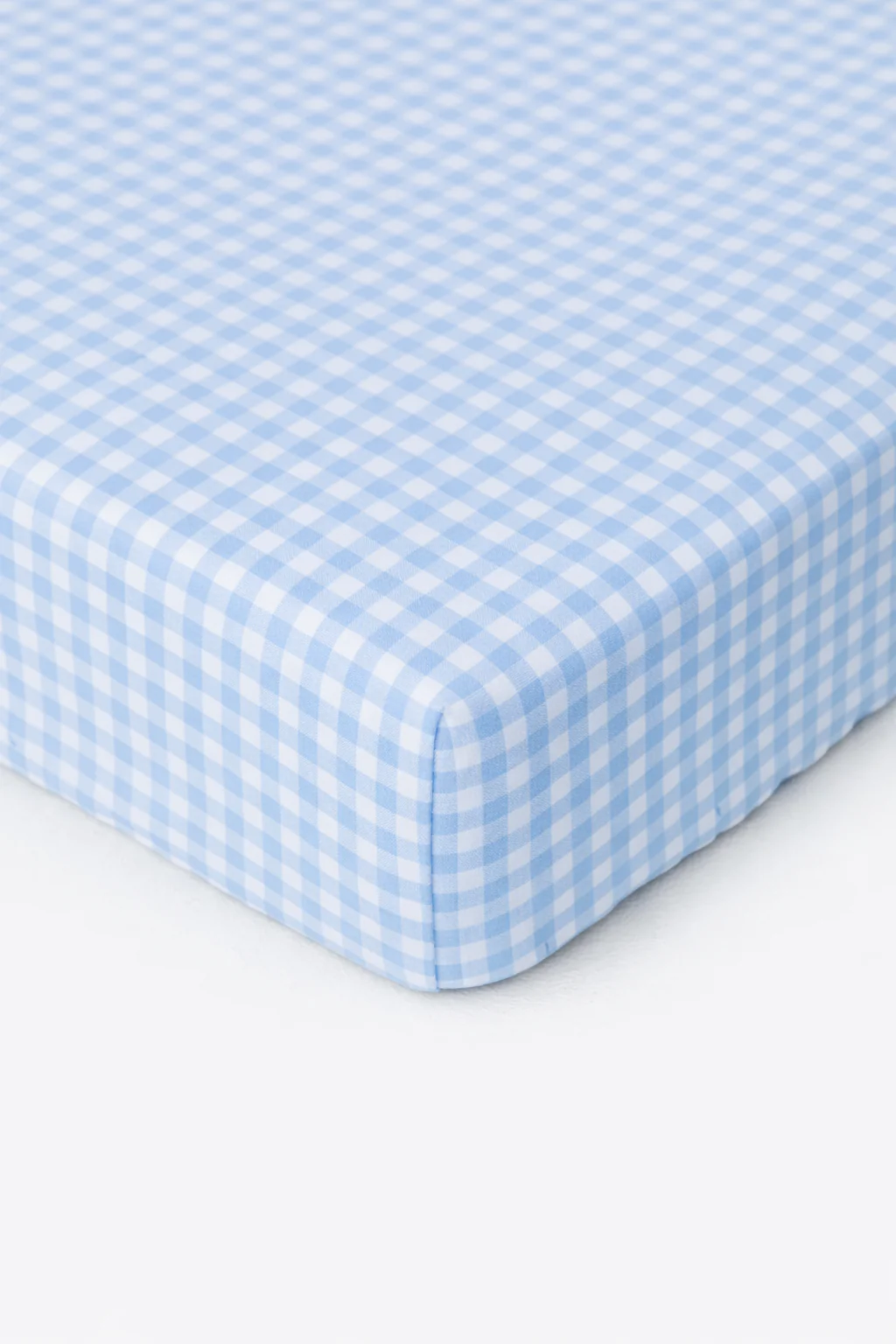 Midnight Blue Gingham Crib Sheet