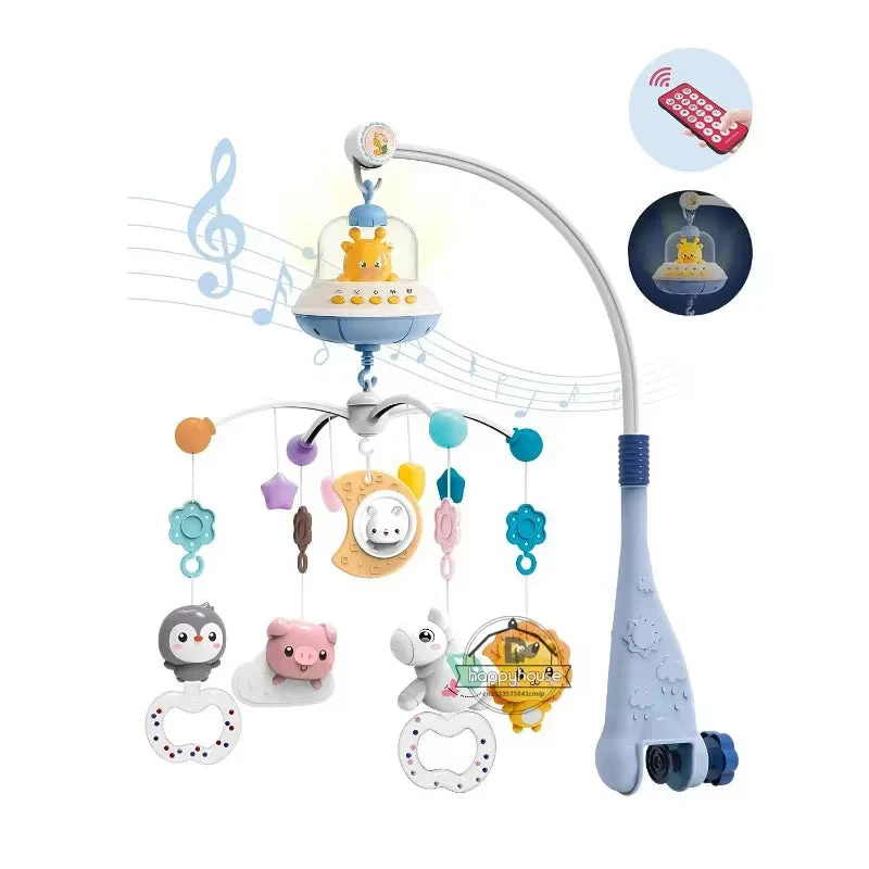 Musical Baby Crib Mobile - Lights, Music & Projection | Remote Control Crib Toy for Newborns