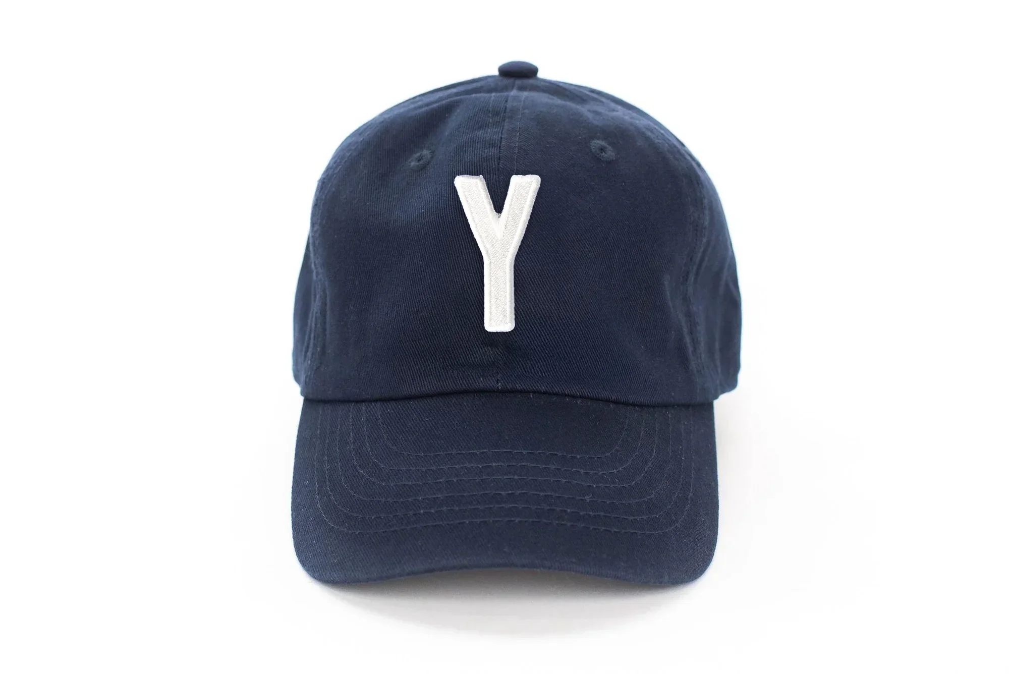 Navy Blue Letter Baseball Hat - Image 42