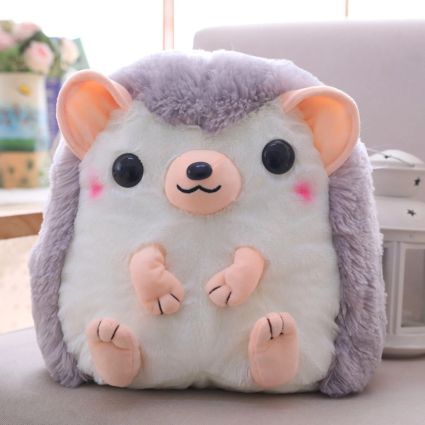 New Cute Cartoon Hedgehog Schoolbag Student Plush Toy - Image 11
