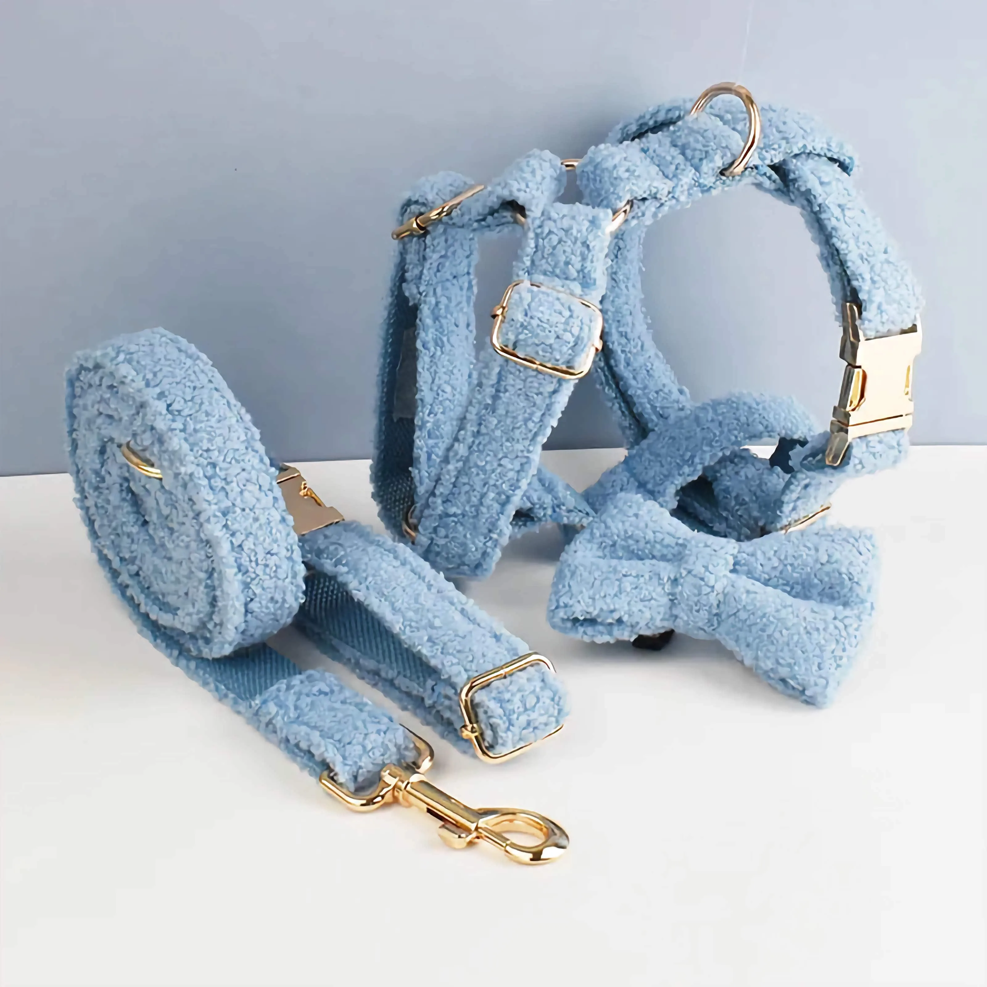 Personalized Blue Teddy Velvet Classic Set