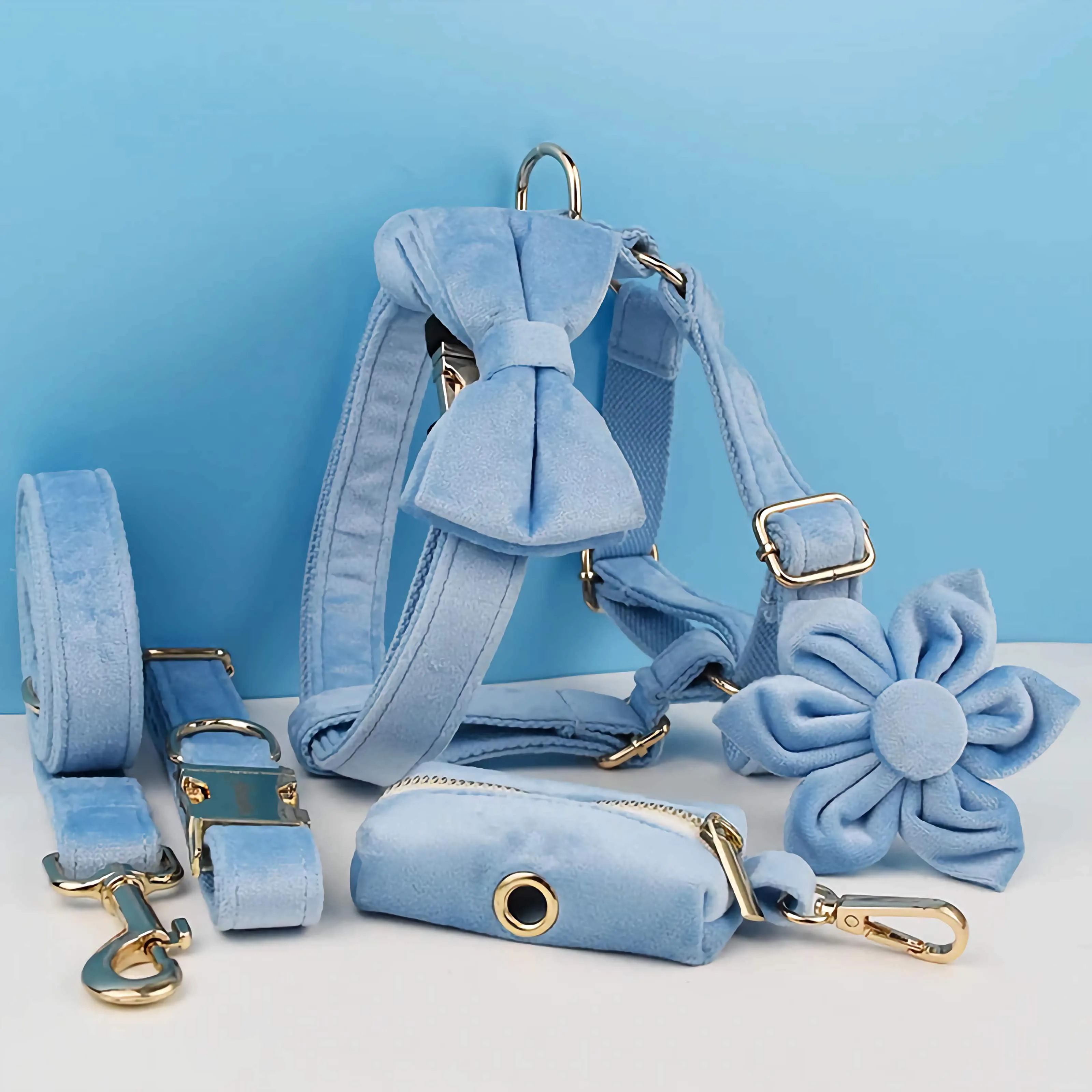 Personalized Blue Velvet Classic Set