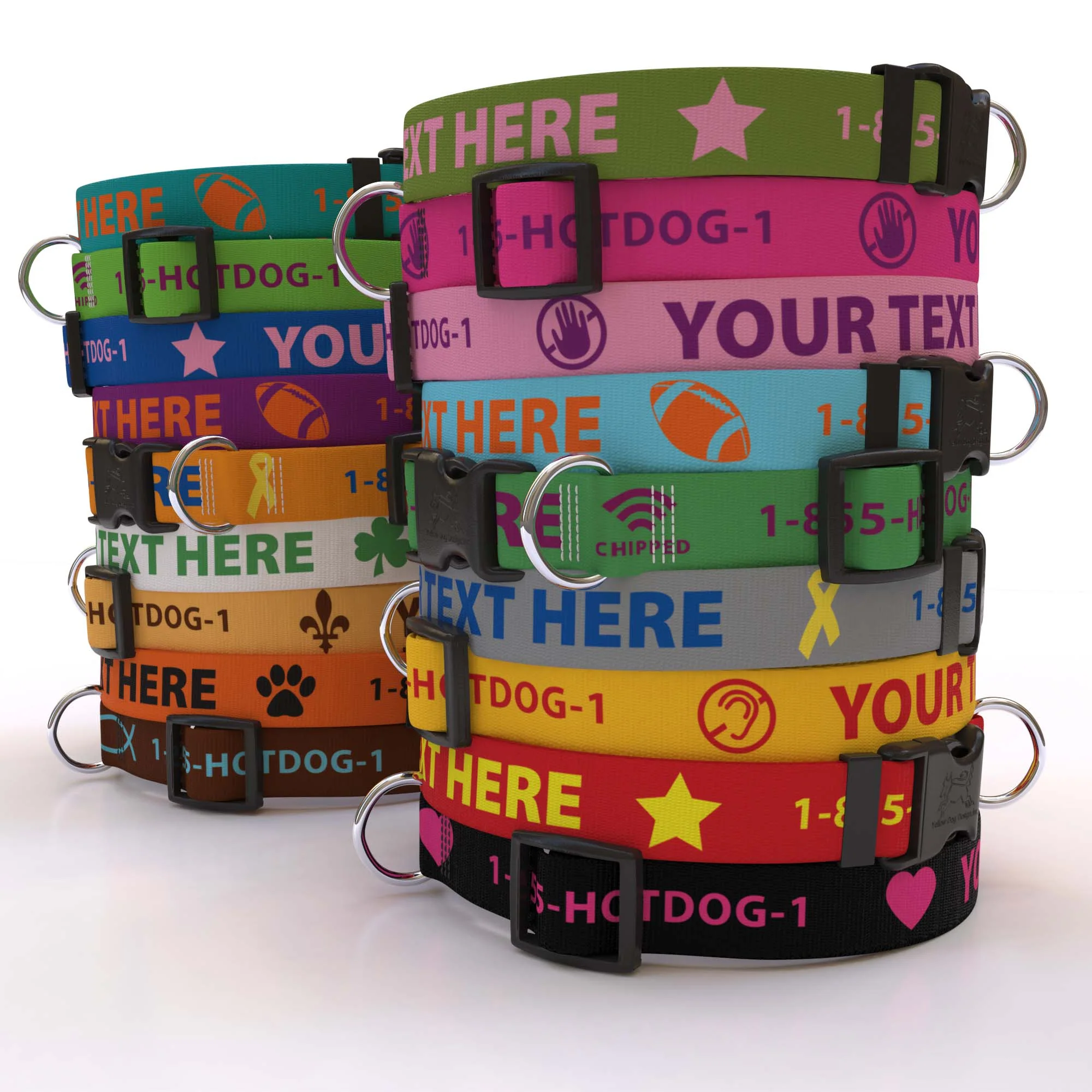 Personalized Solid Colored Side Release Collar - Image 2