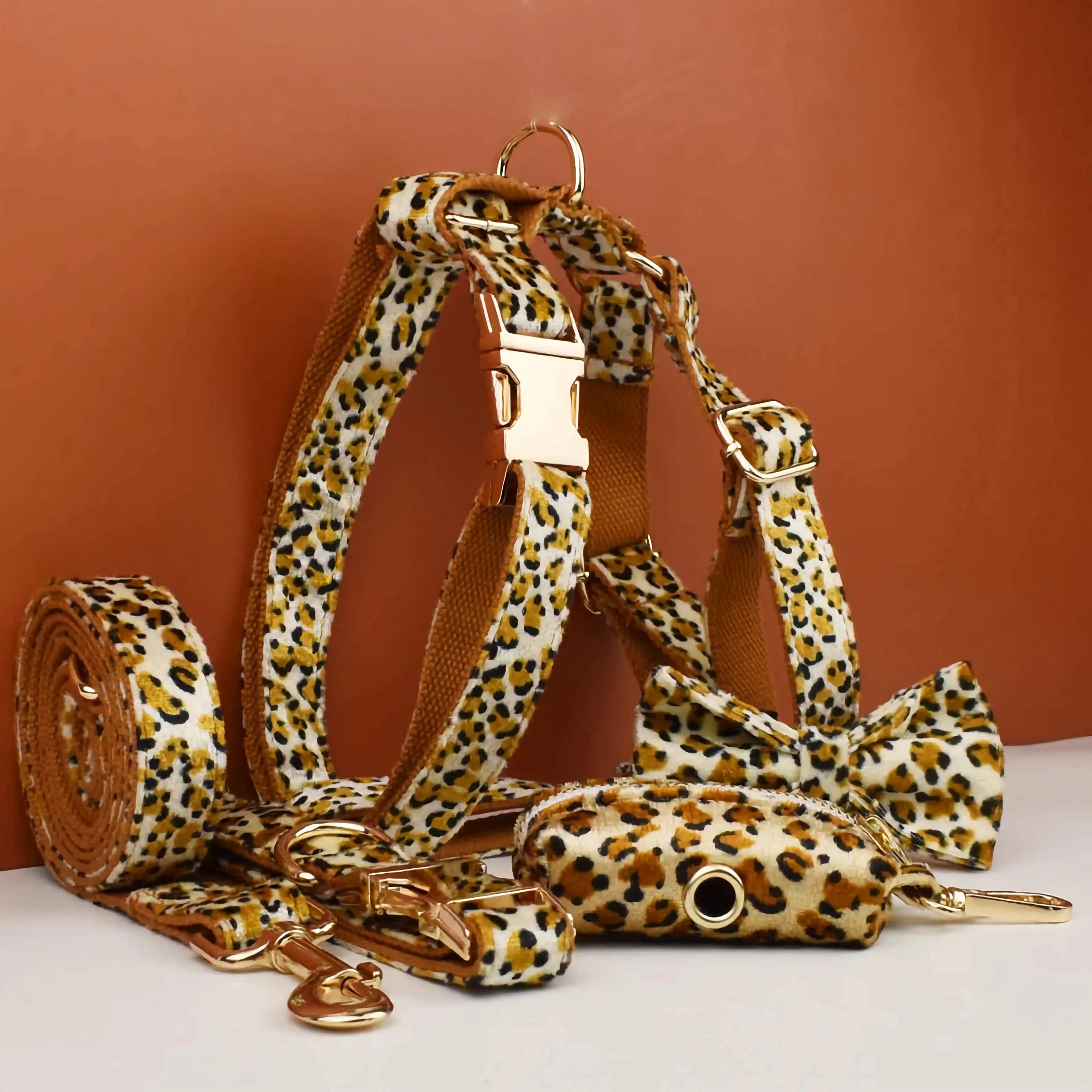 Personalized Velvet Leopard Classic Set