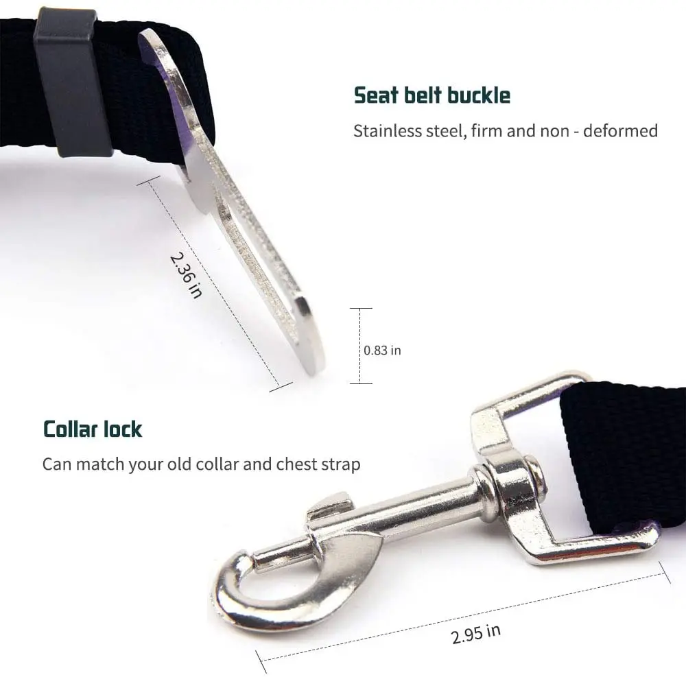 Pet Car Seat Belt Harness – Adjustable Safety Clip for Dogs & Cats - Image 6