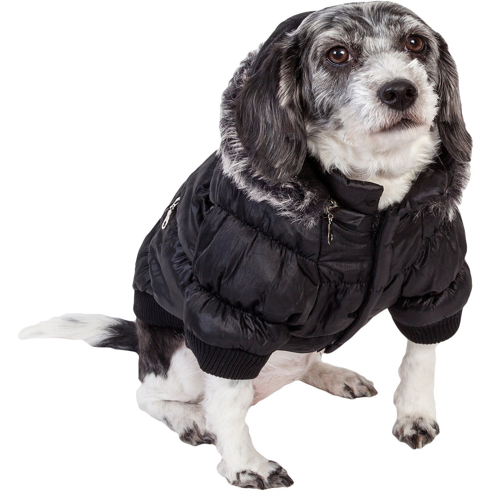Pet Life ® Classic Metallic Fashion 3M Insulated Dog Coat Parka w/ Removable Hood - Image 20